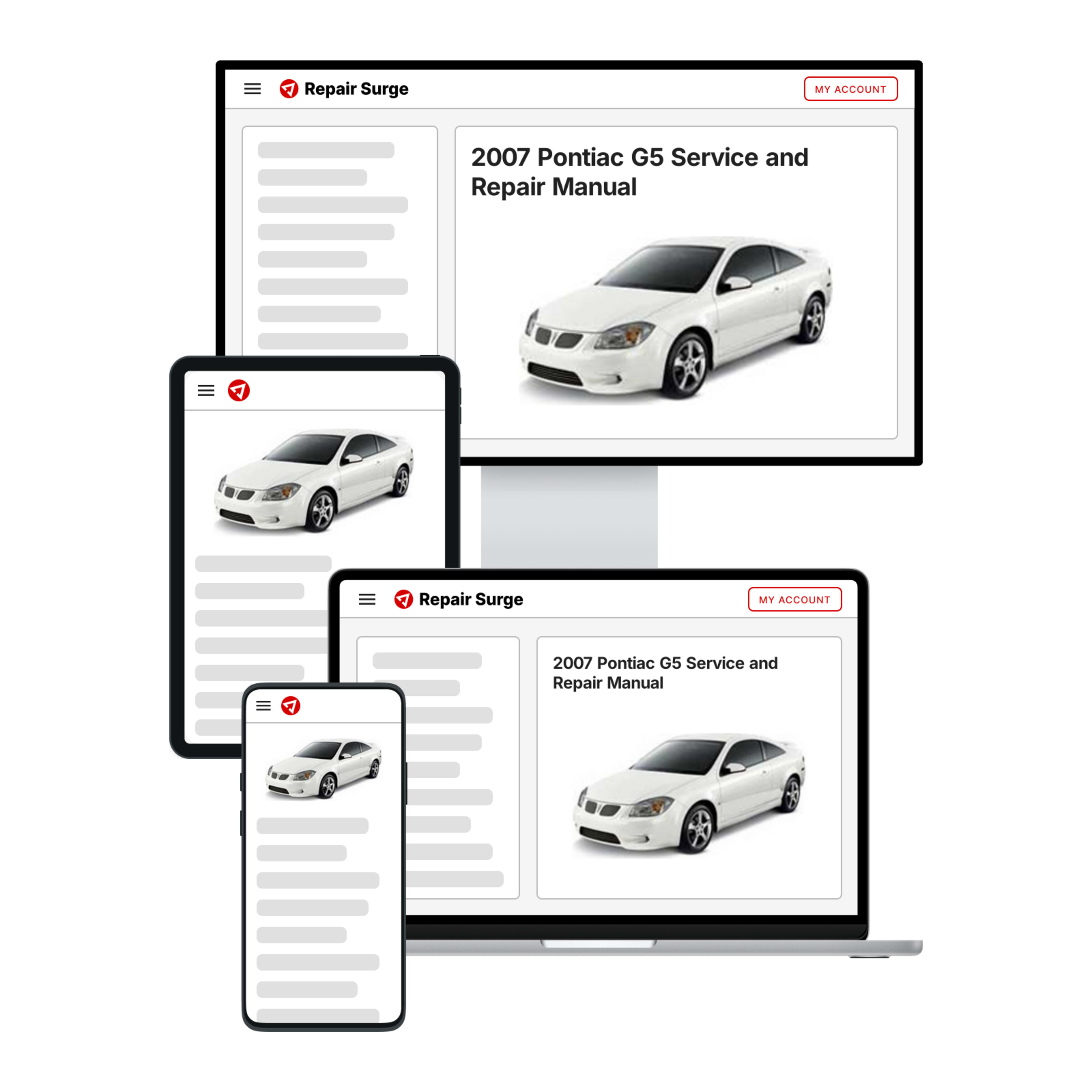 2007 Pontiac G5 service and repair manual hero image