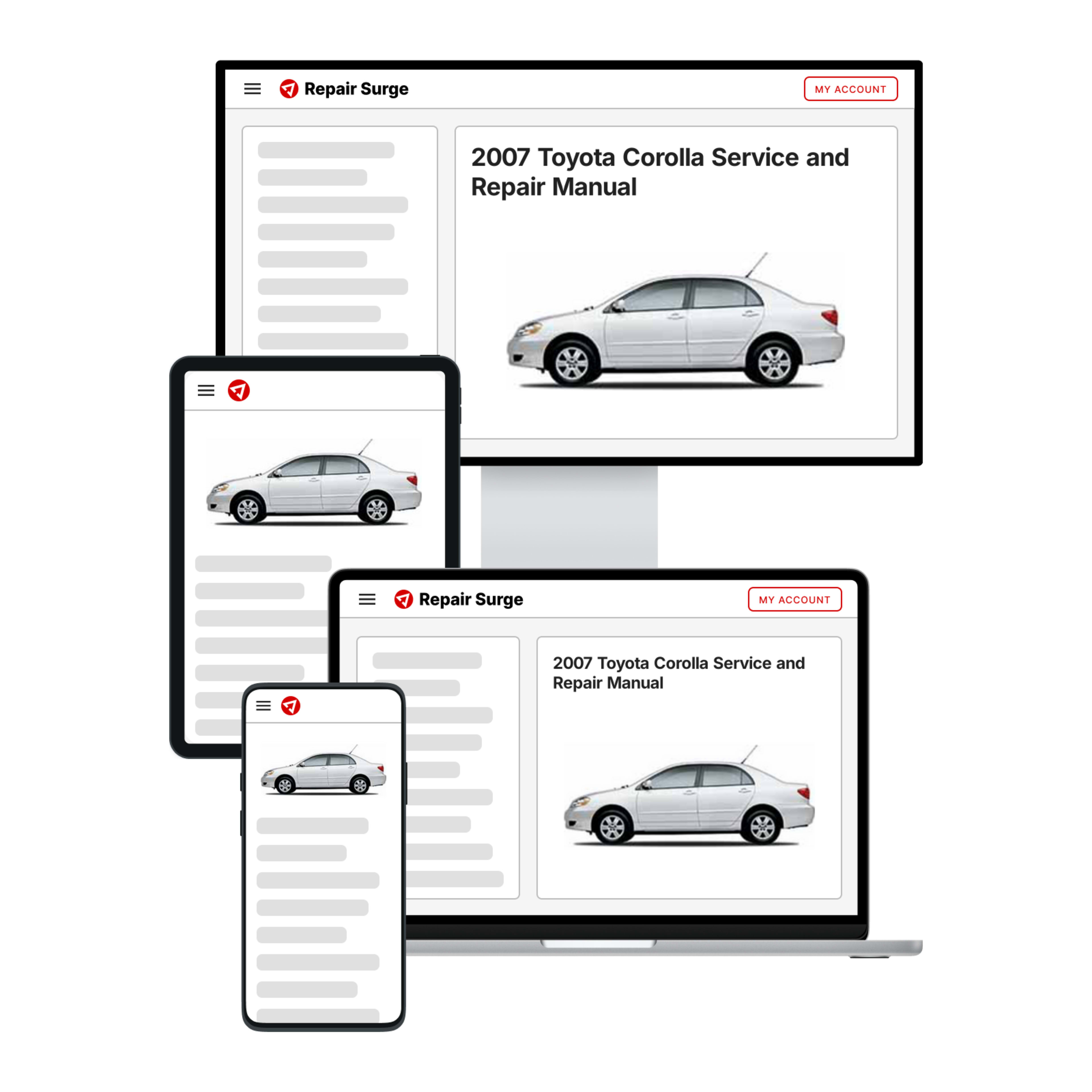 2007 Toyota Corolla service and repair manual hero image