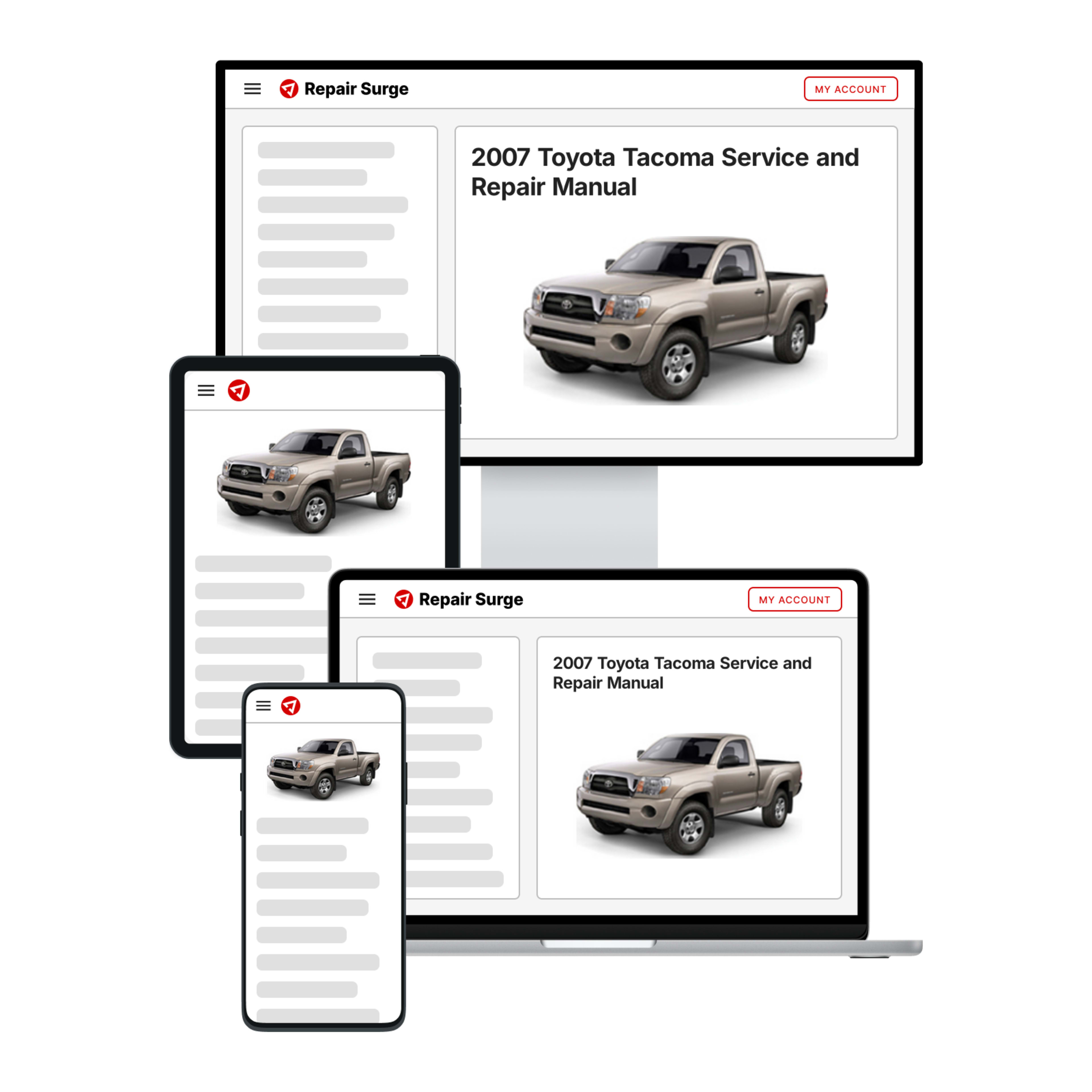 2007 Toyota Tacoma service and repair manual hero image