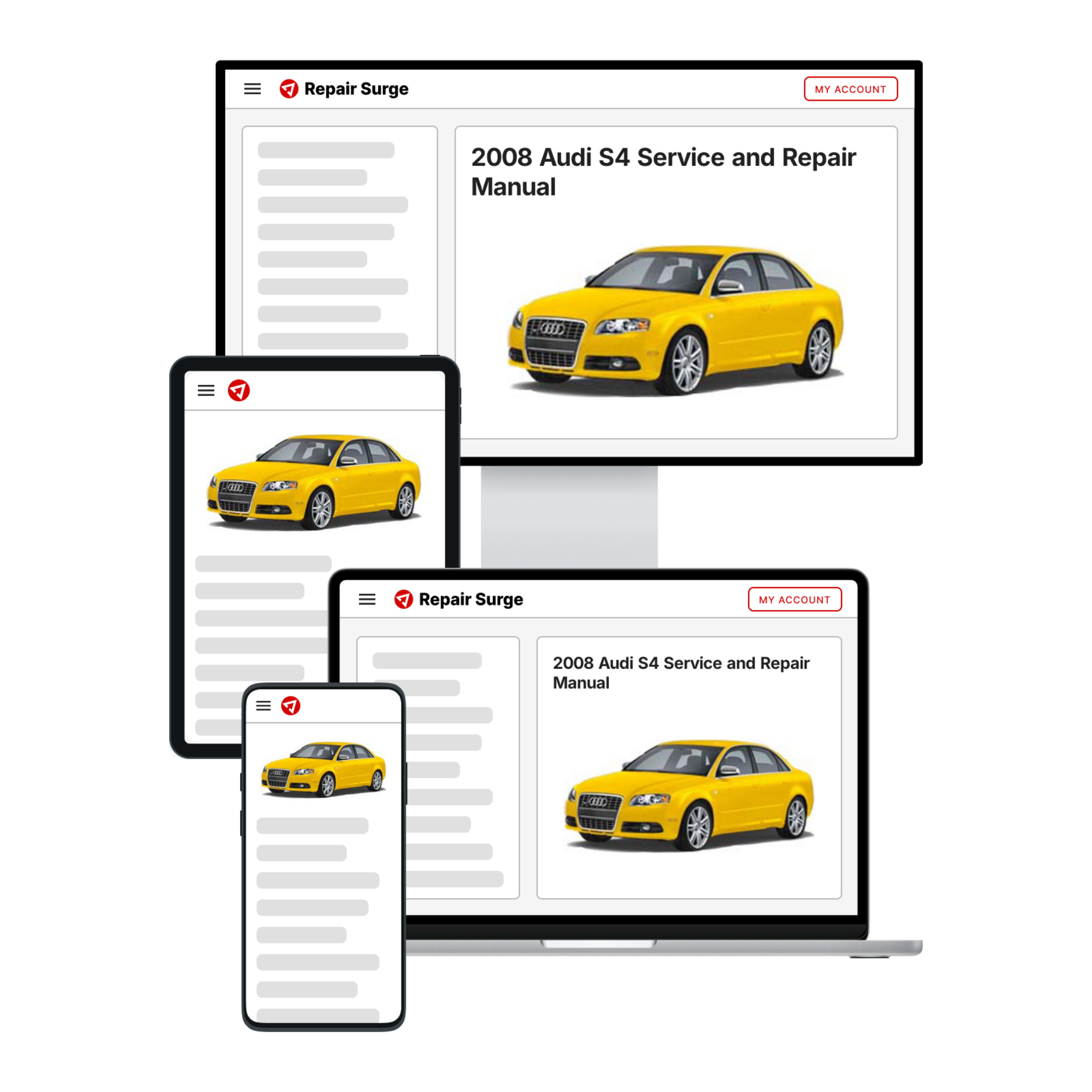 2008 Audi S4 service and repair manual hero image