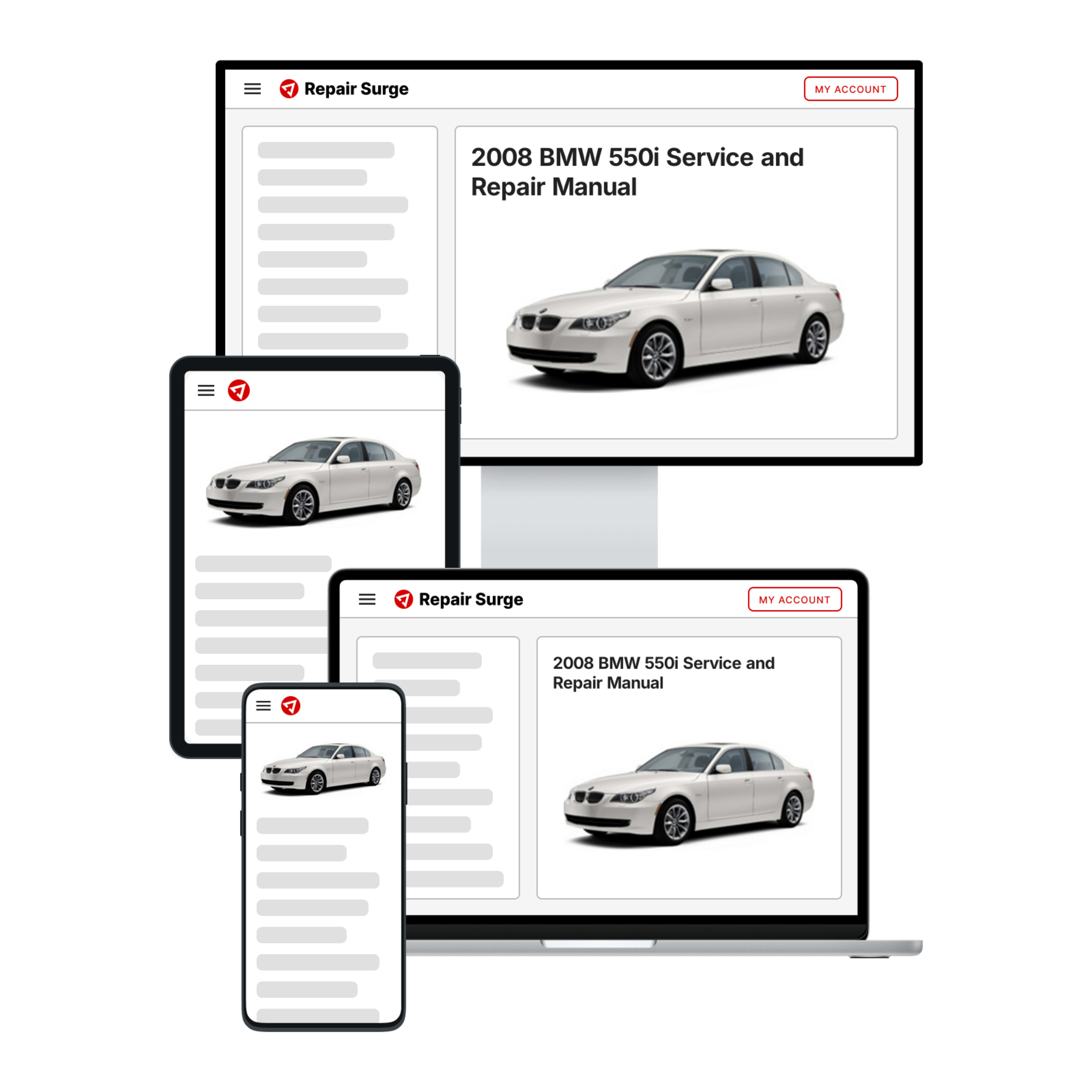 2008 BMW 550i service and repair manual hero image