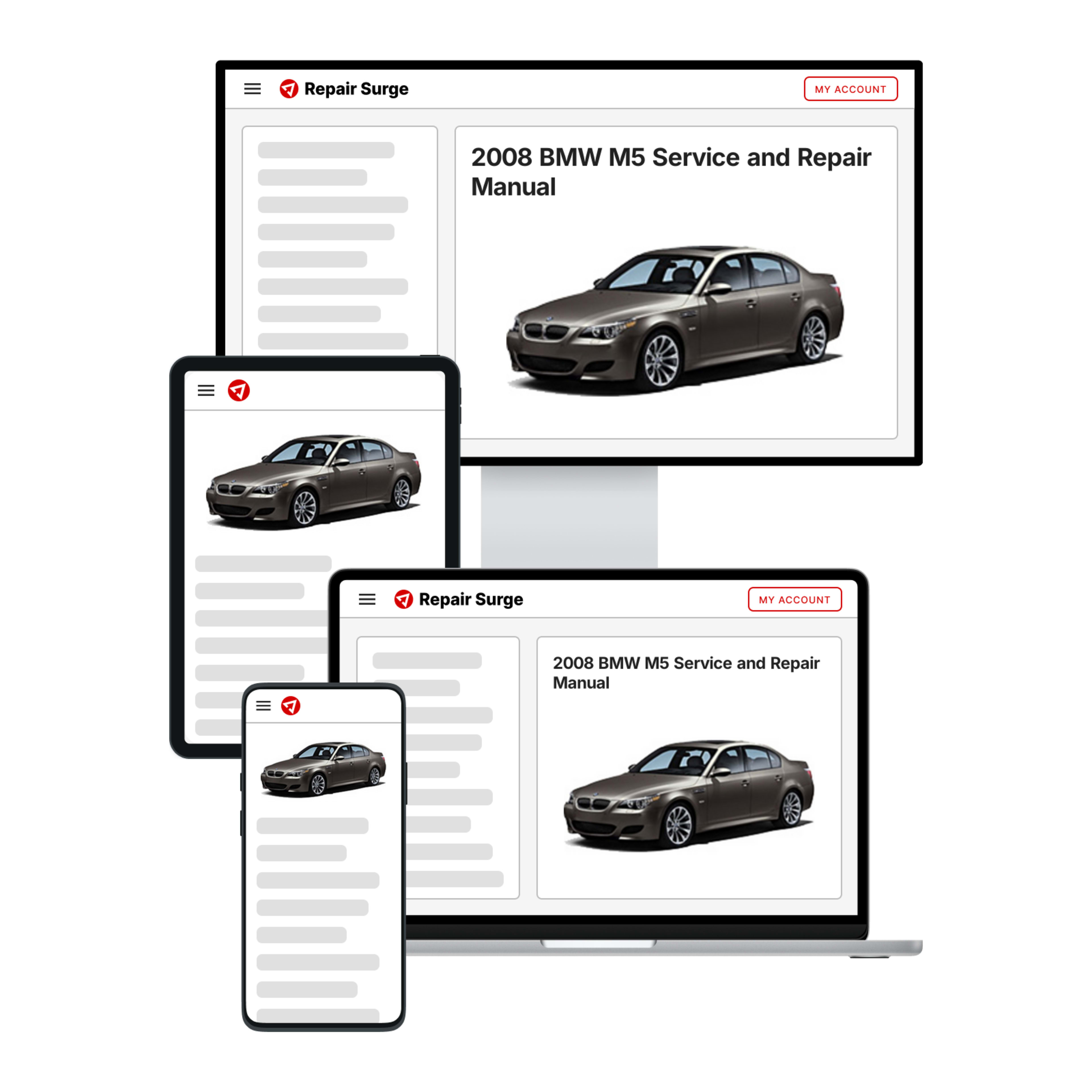 2008 BMW M5 service and repair manual hero image