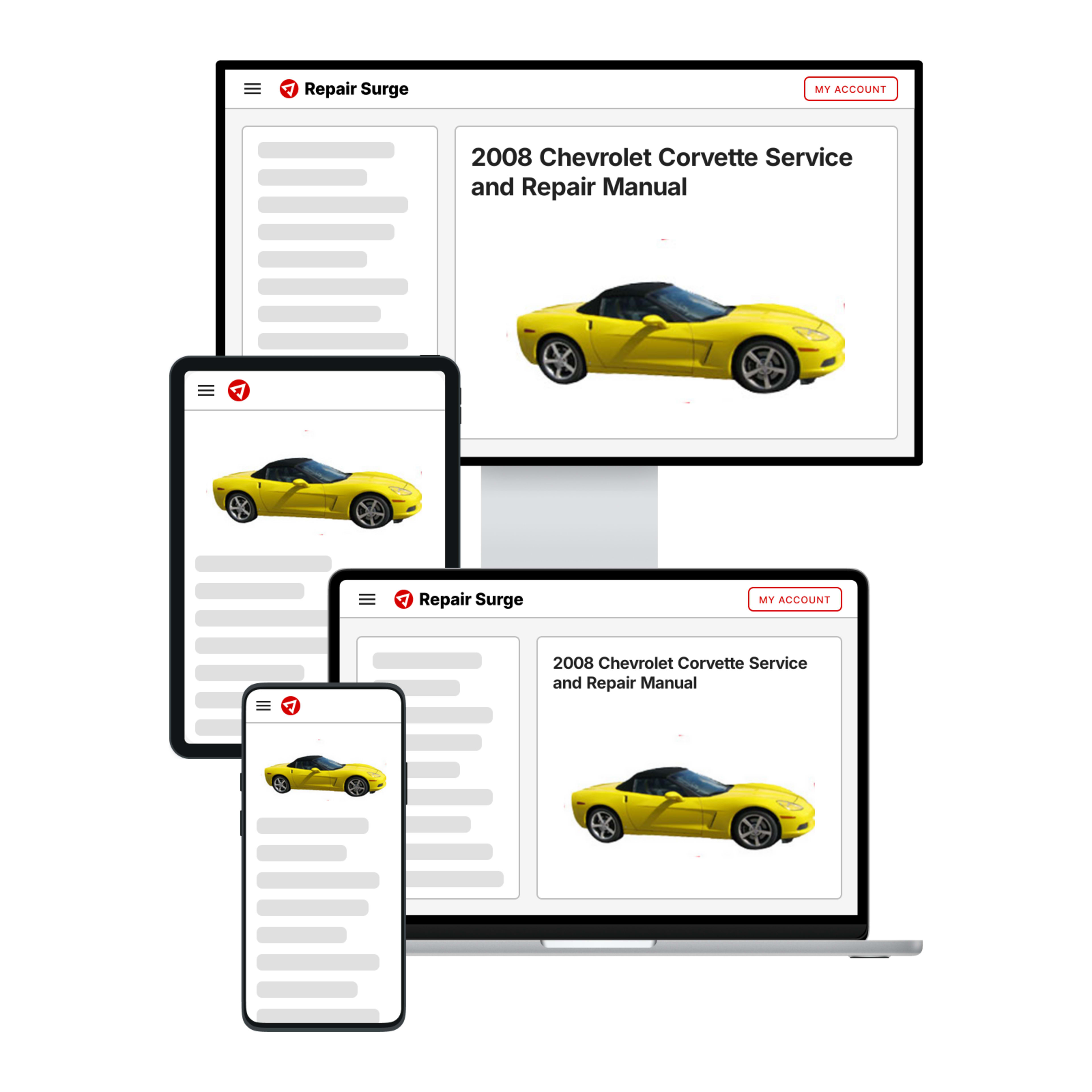 2008 Chevrolet Corvette service and repair manual hero image