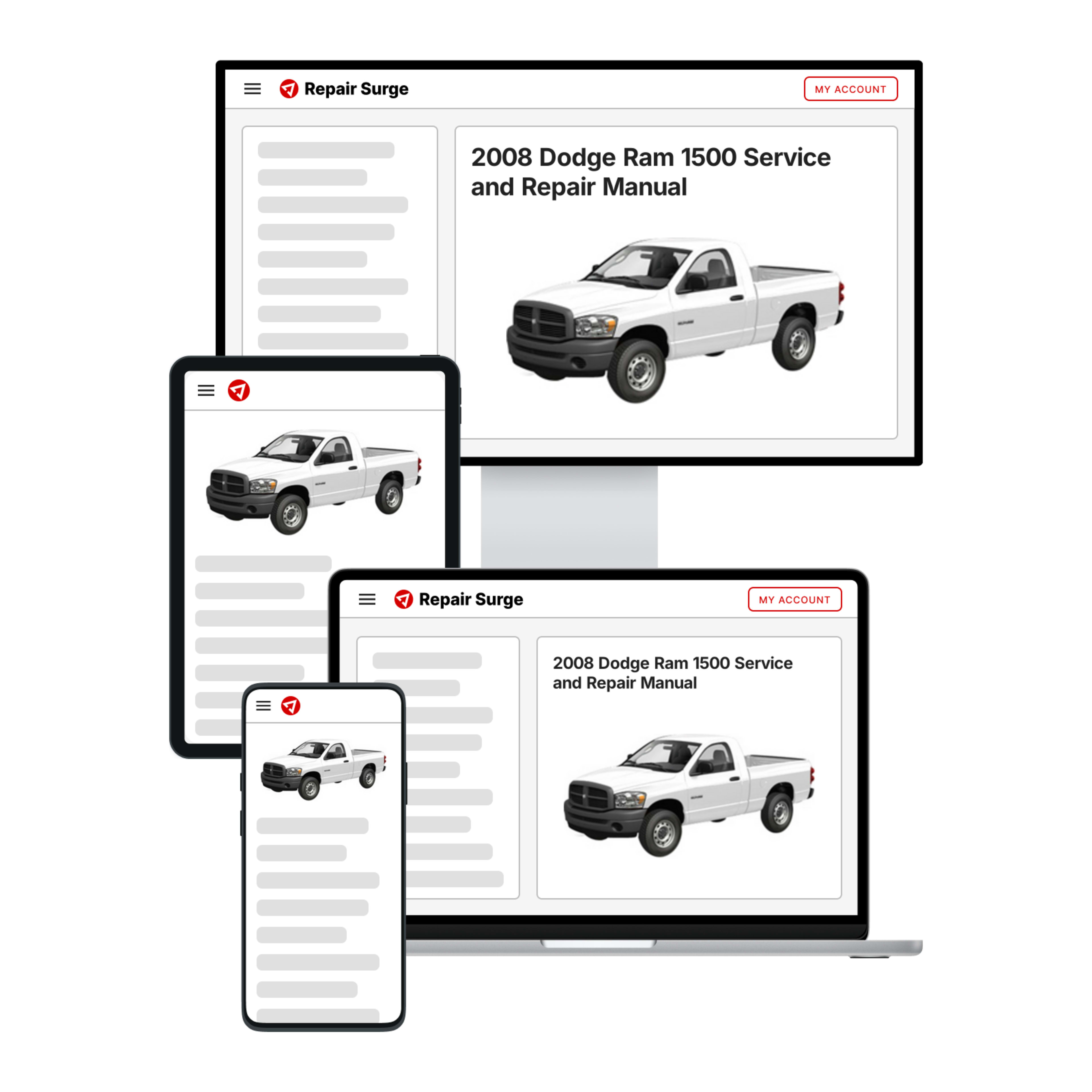 2008 Dodge Ram 1500 service and repair manual hero image