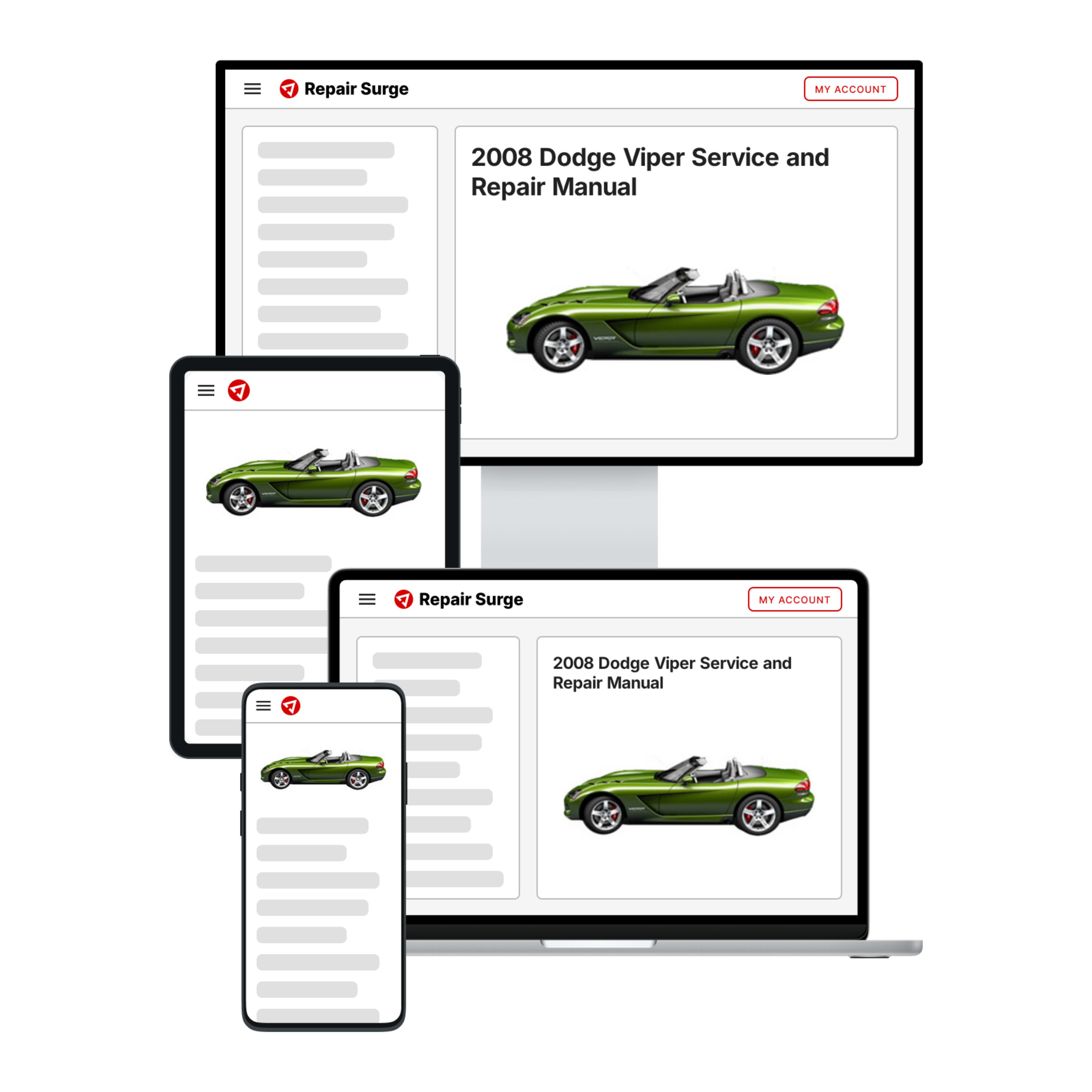 2008 Dodge Viper service and repair manual hero image