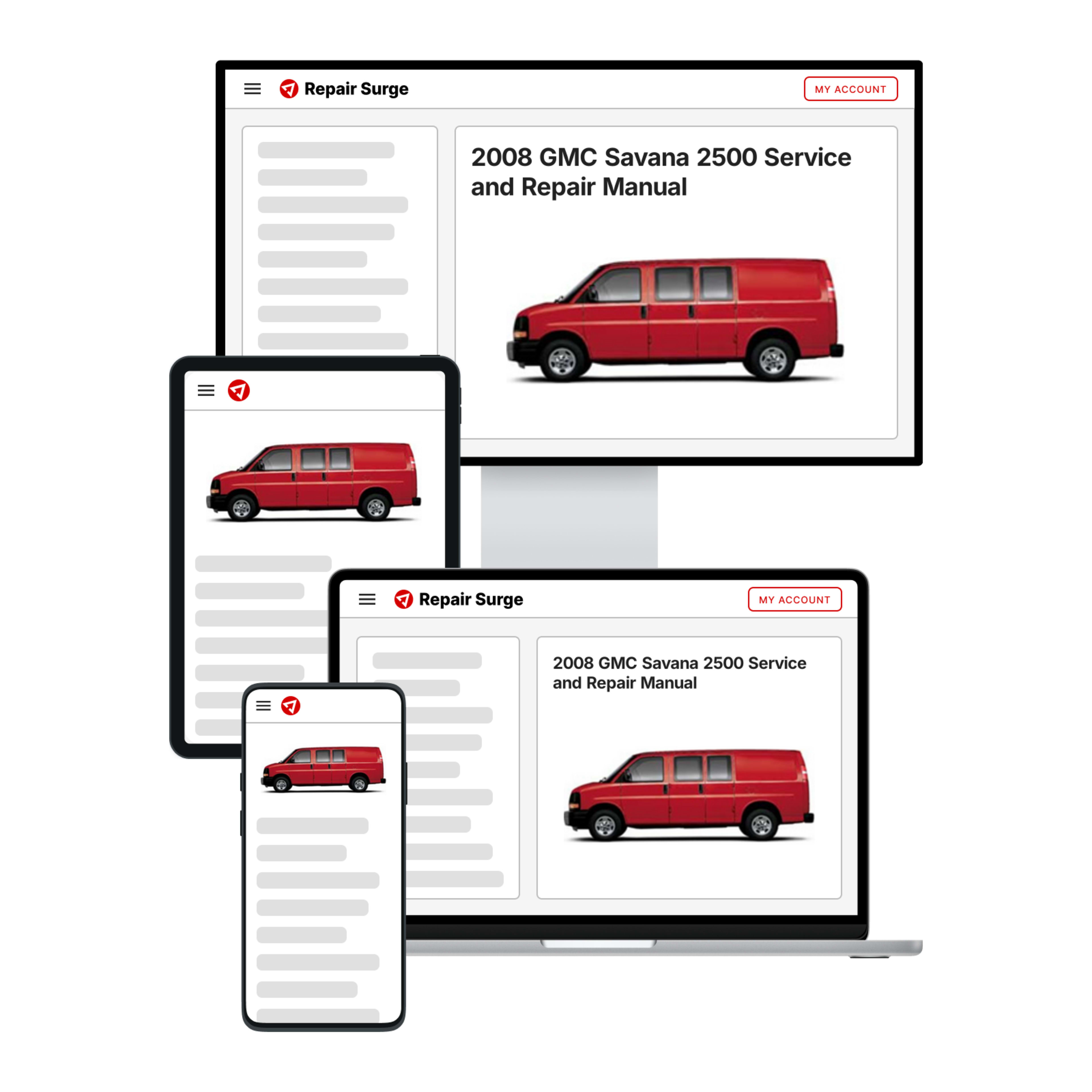 2008 GMC Savana 2500 service and repair manual hero image