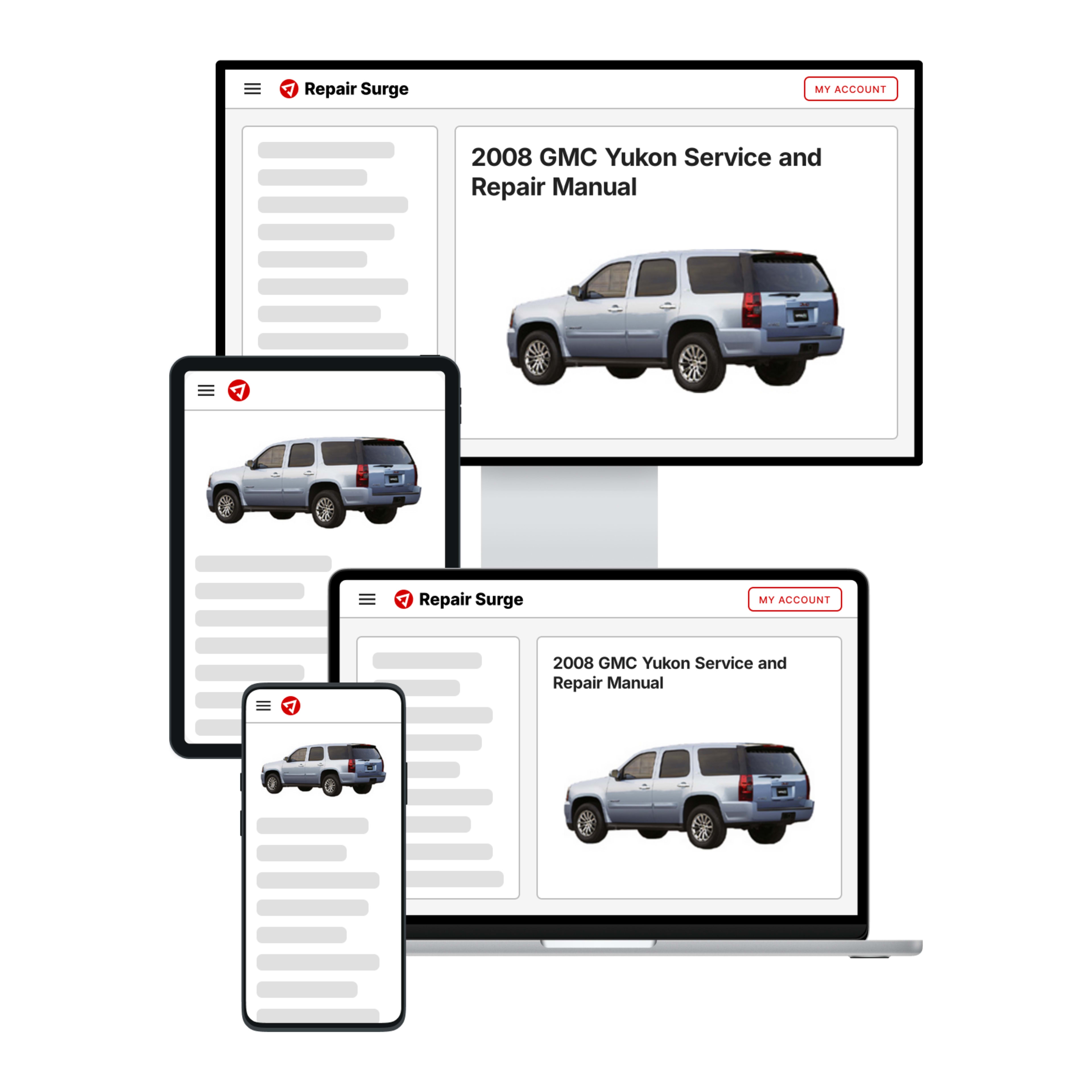 2008 GMC Yukon service and repair manual hero image