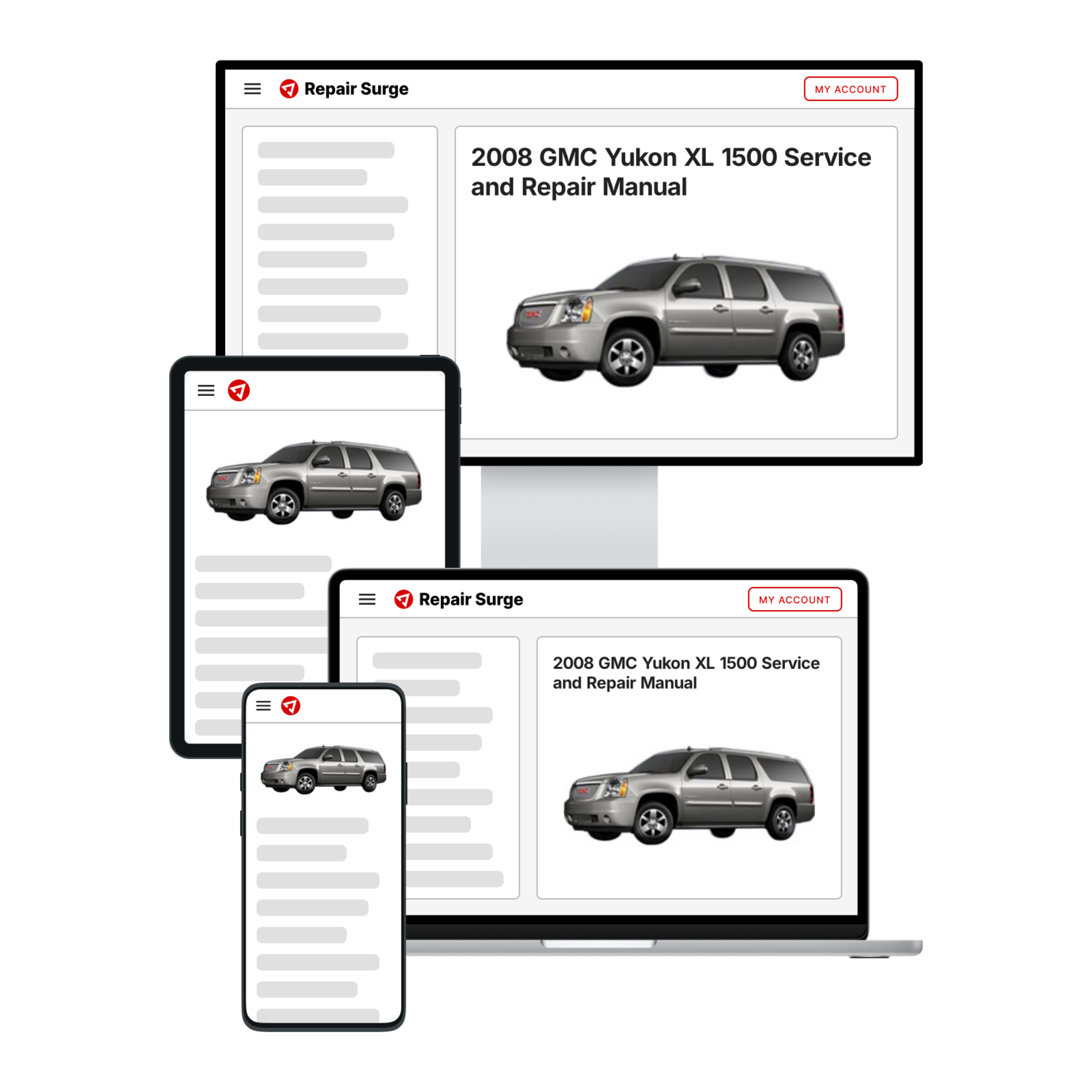 2008 GMC Yukon XL 1500 service and repair manual hero image