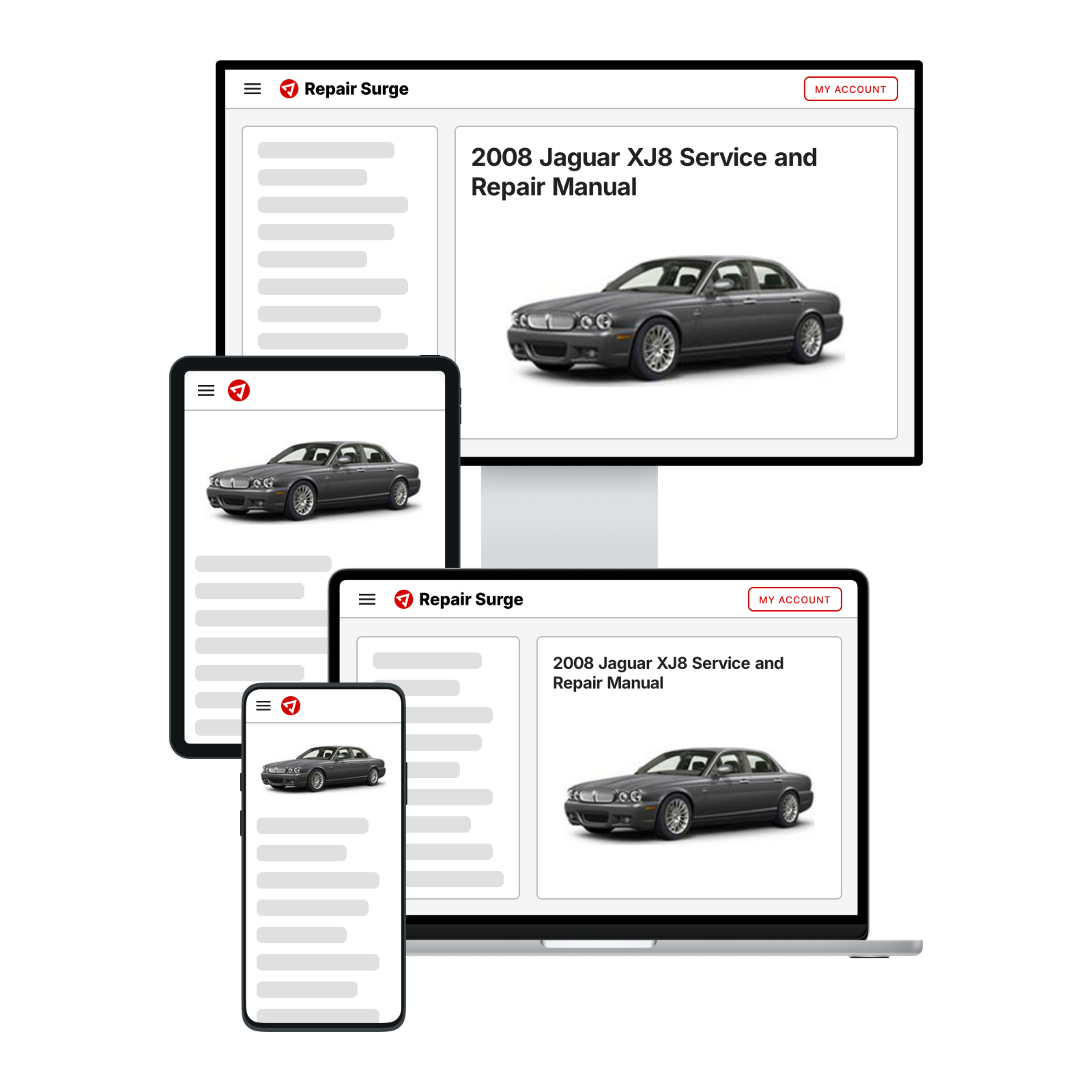 2008 Jaguar XJ8 service and repair manual hero image