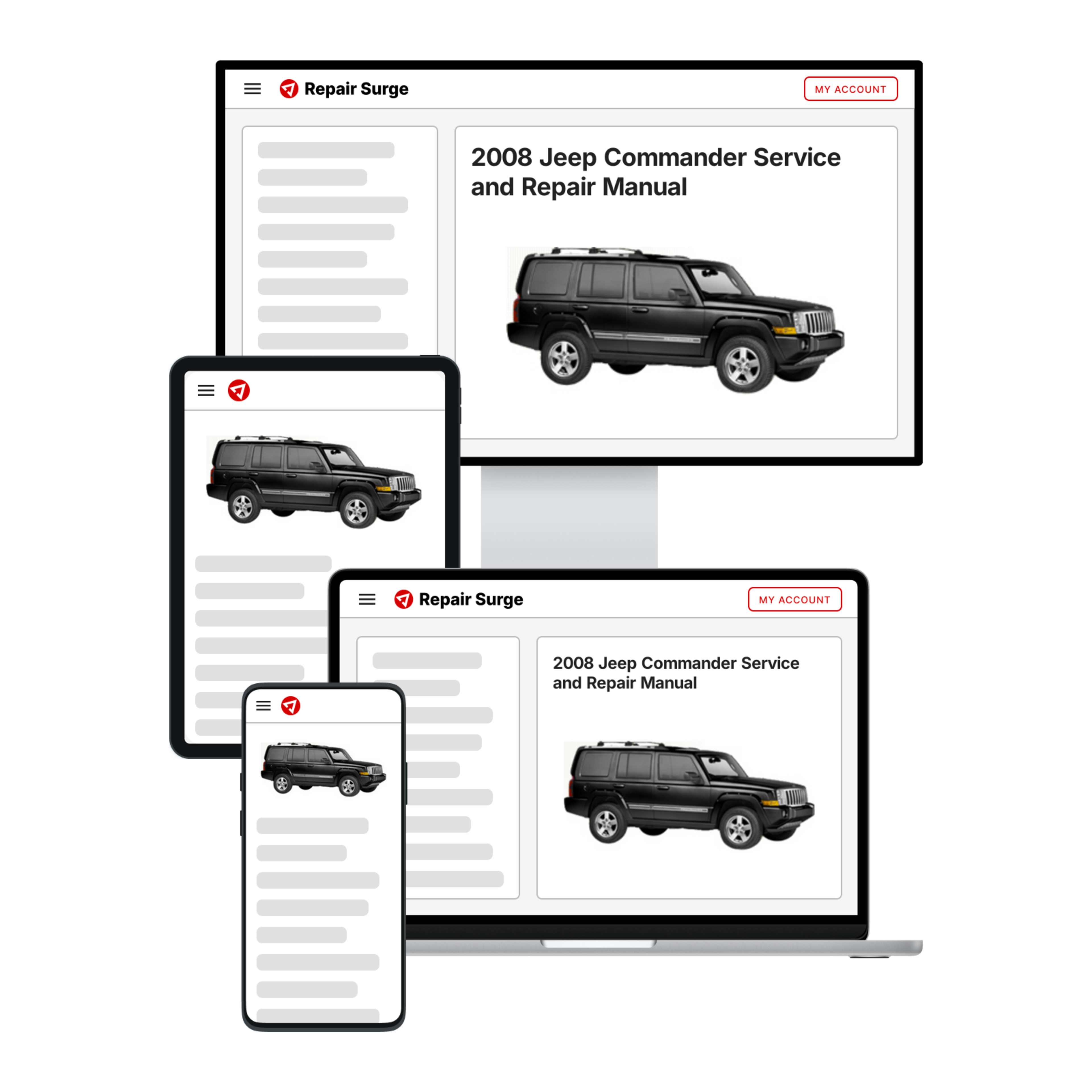 2008 Jeep Commander service and repair manual hero image