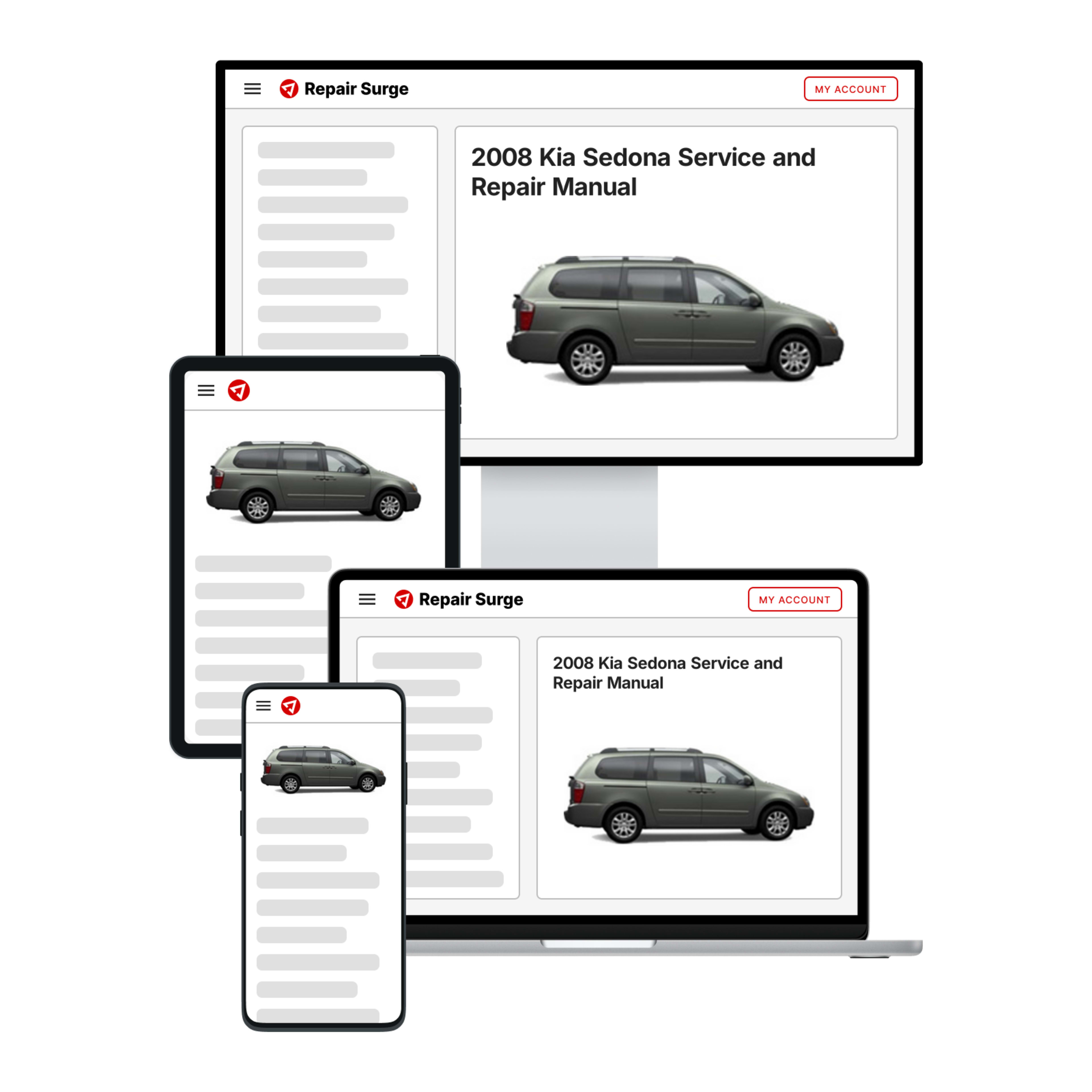 2008 Kia Sedona service and repair manual hero image