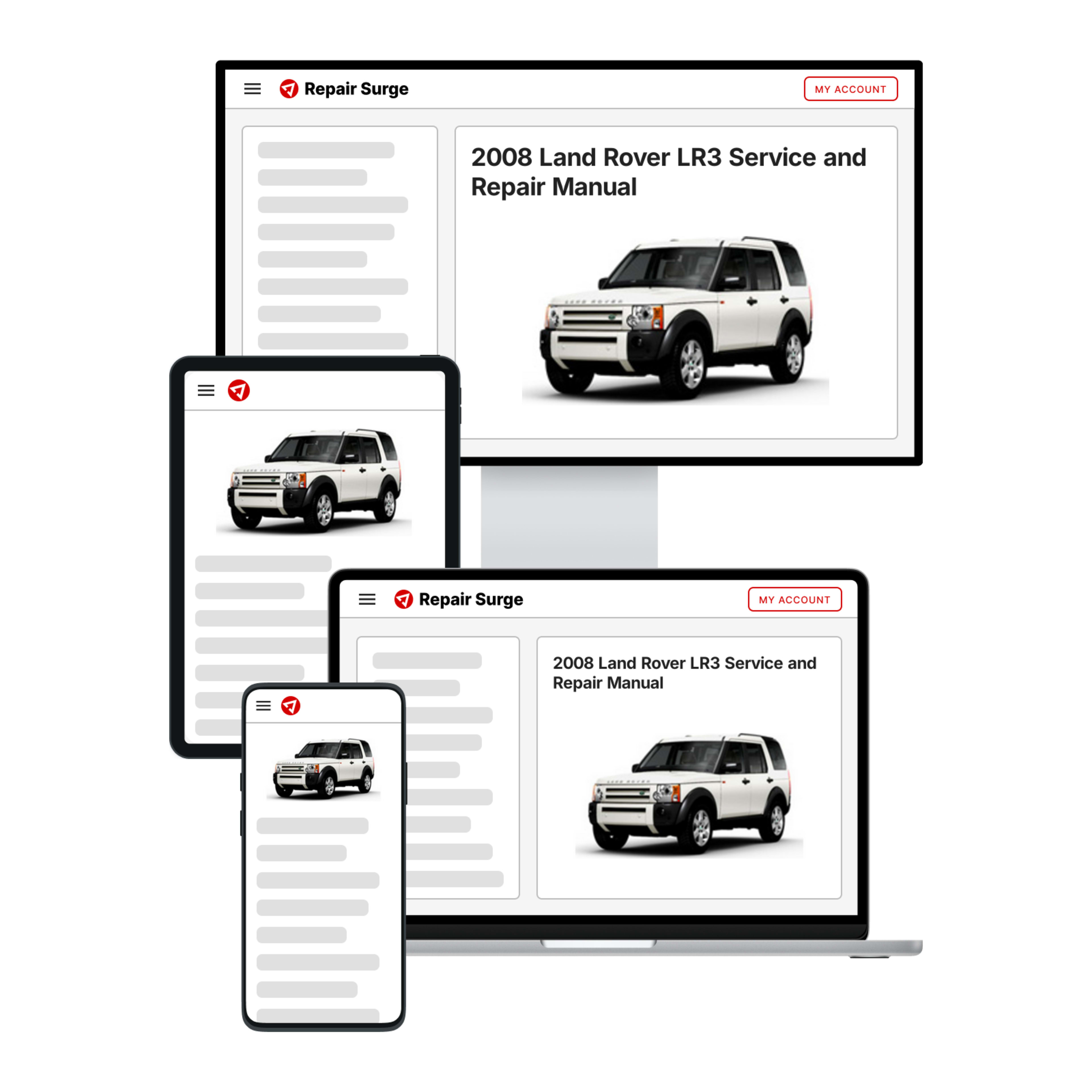 2008 Land Rover LR3 service and repair manual hero image