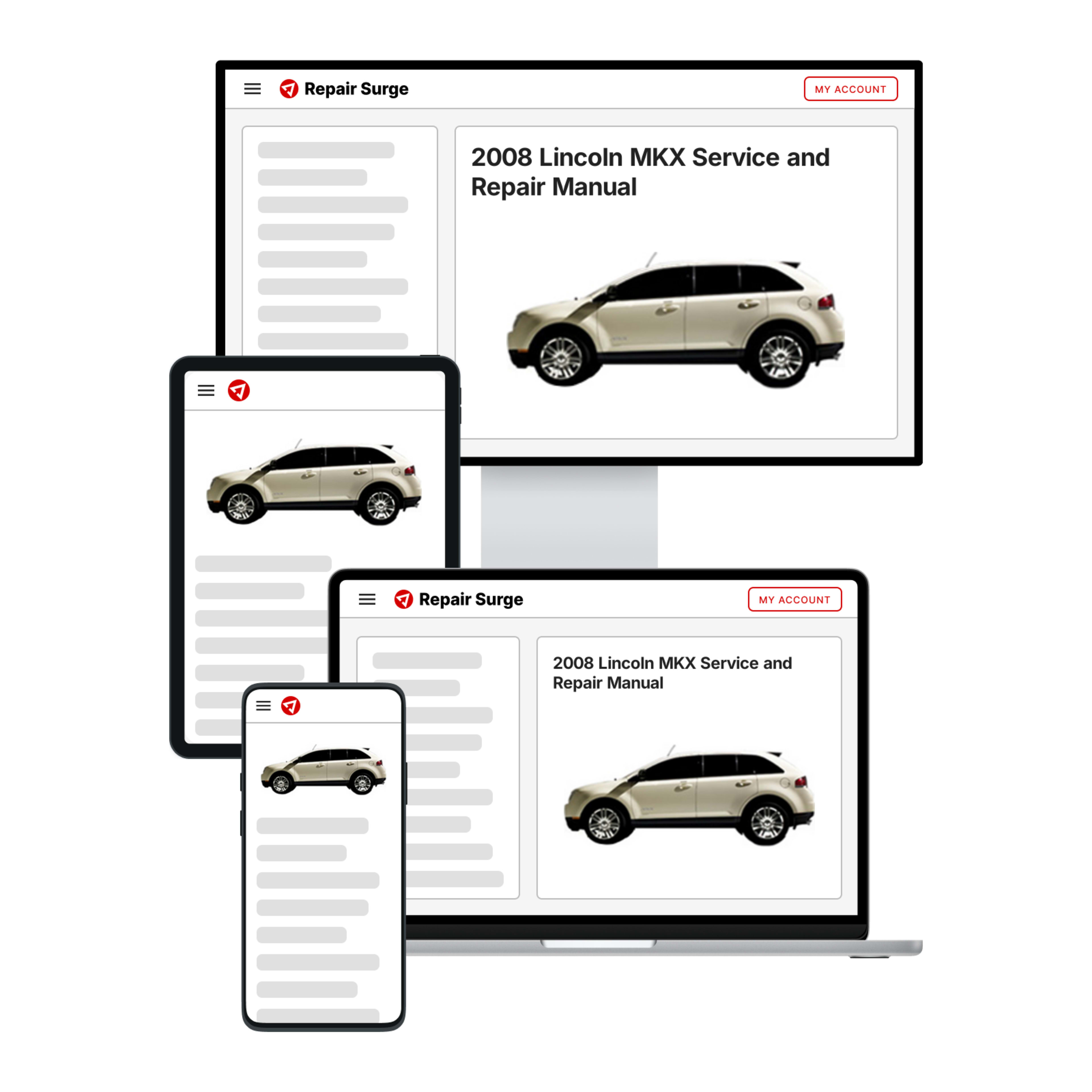 2008 Lincoln MKX service and repair manual hero image