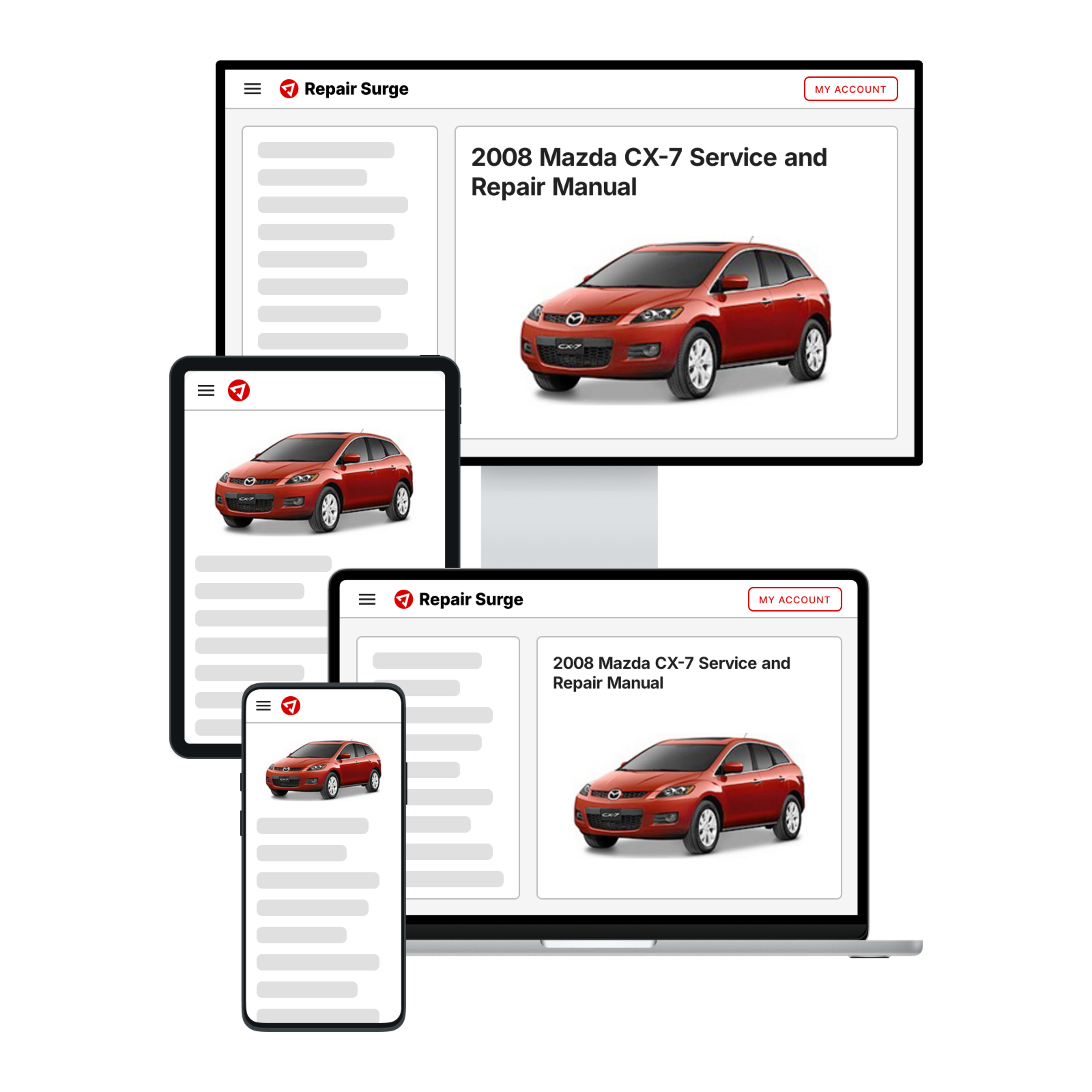 2008 Mazda CX-7 service and repair manual hero image