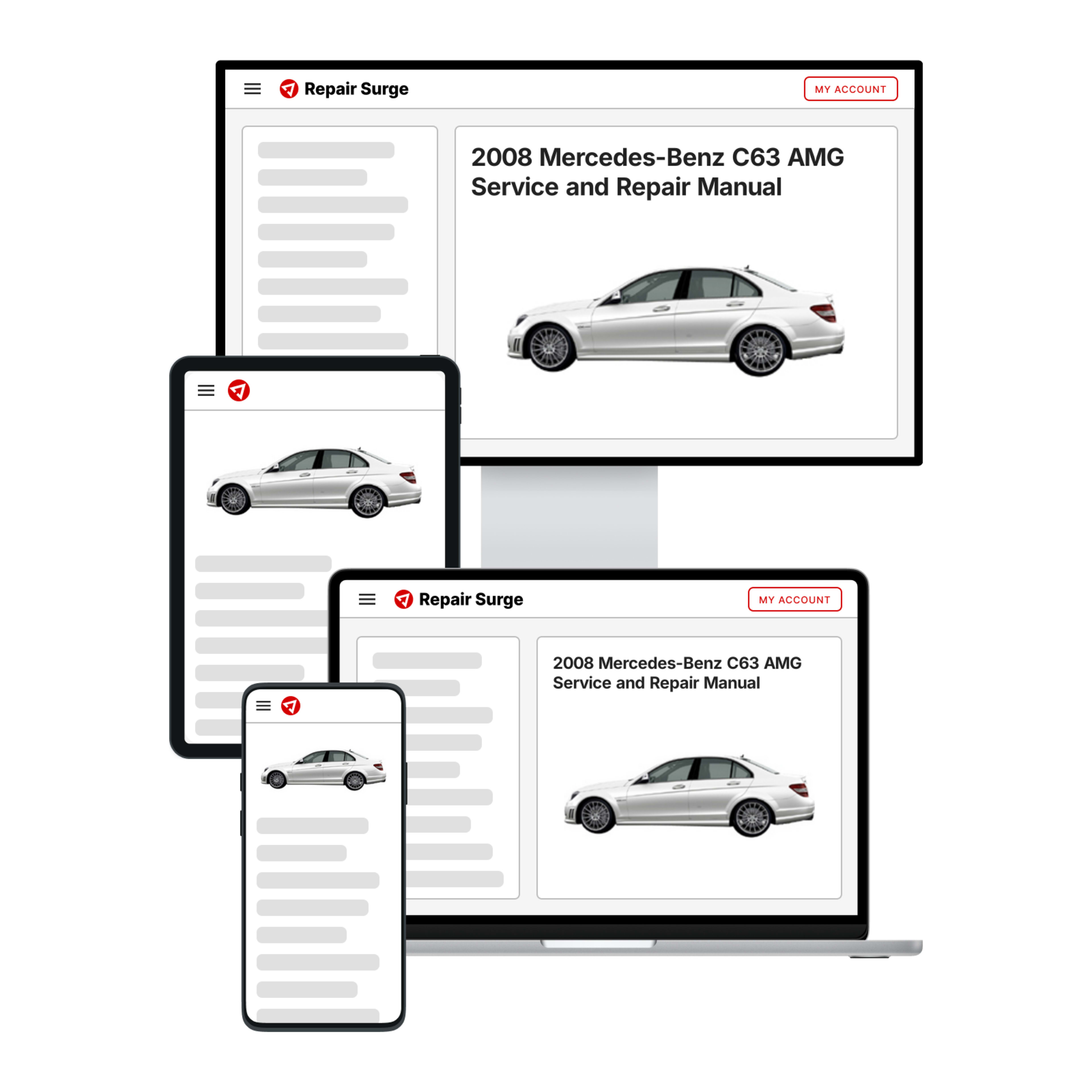 2008 Mercedes-Benz C63 AMG service and repair manual hero image