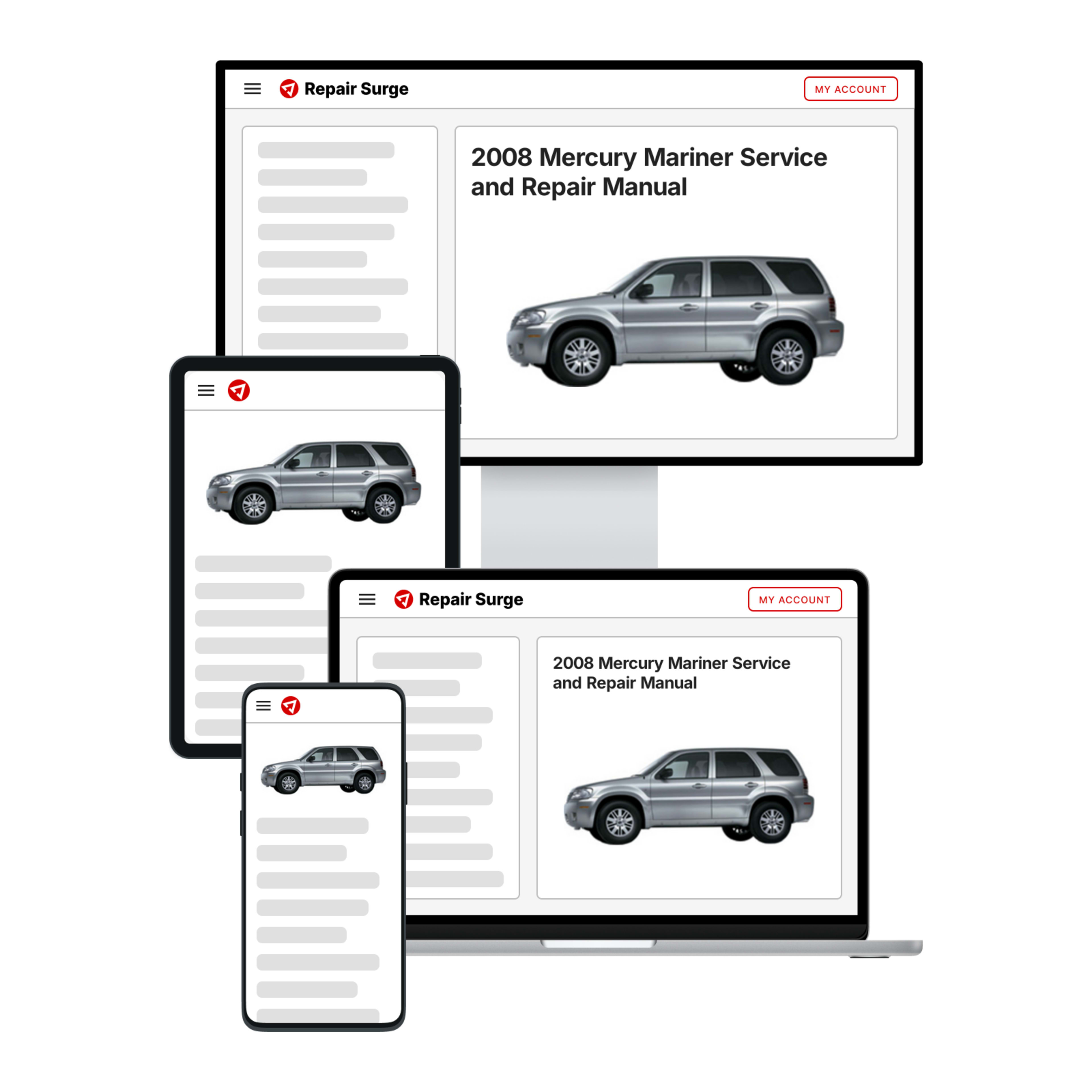 2008 Mercury Mariner service and repair manual hero image