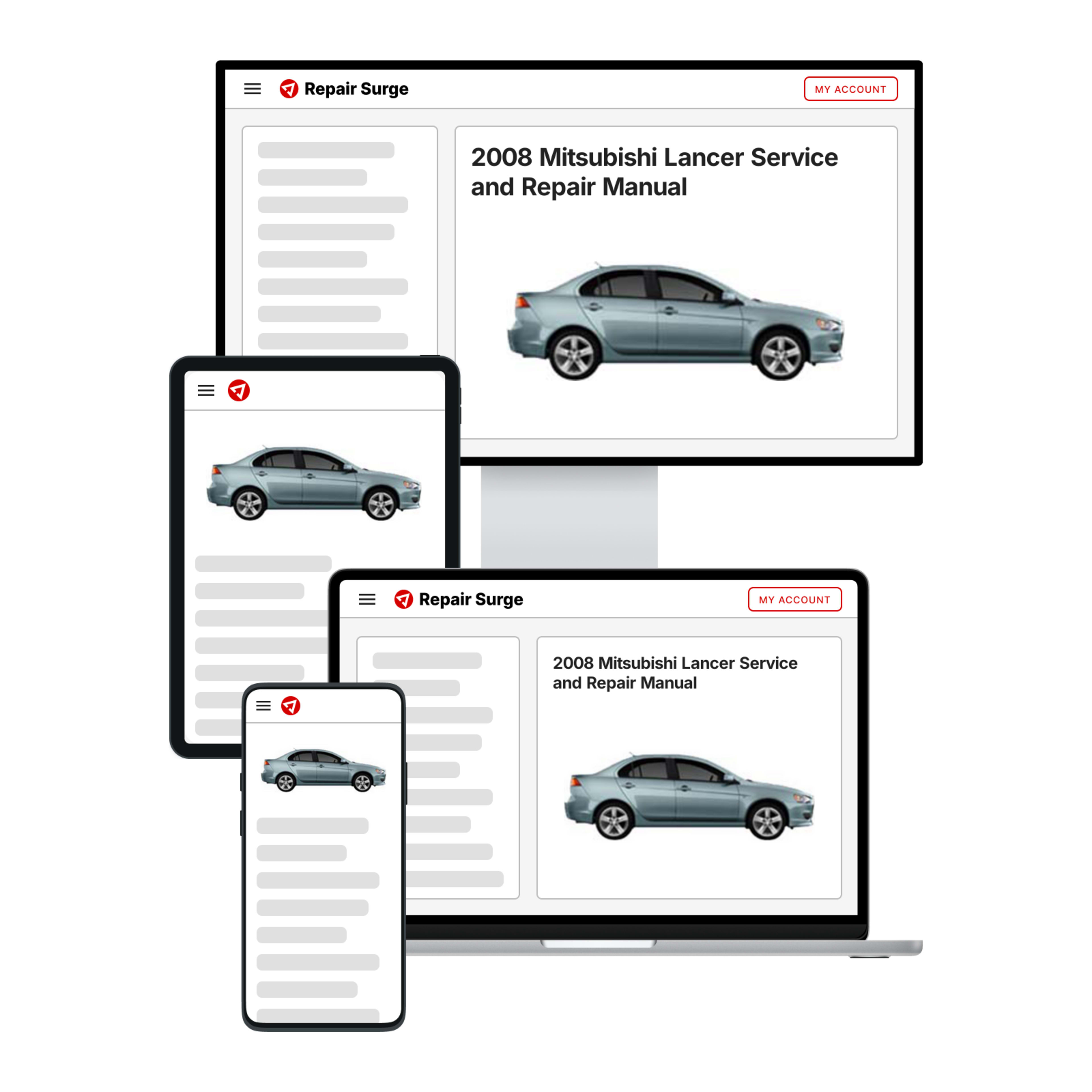 2008 Mitsubishi Lancer service and repair manual hero image