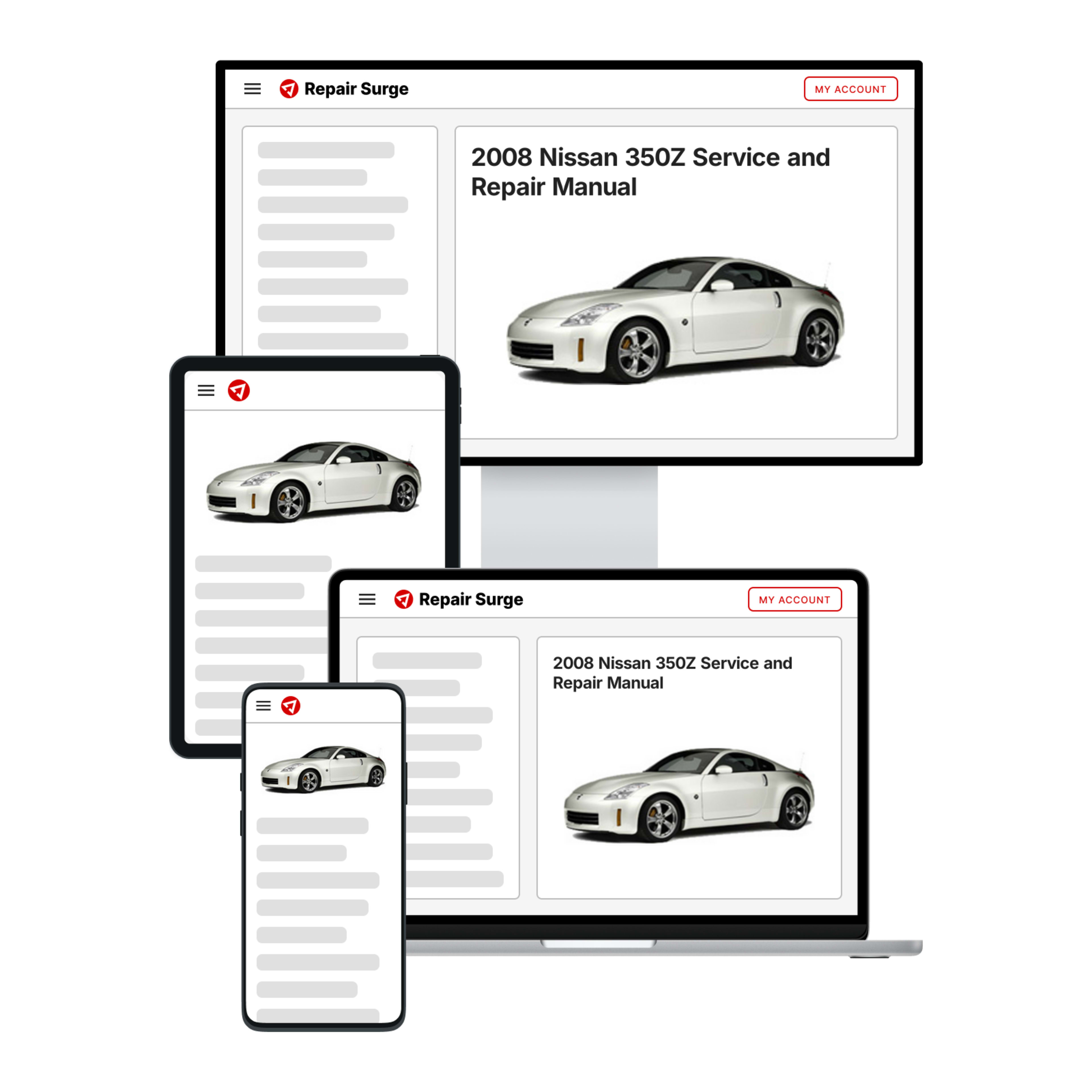 2008 Nissan 350Z service and repair manual hero image