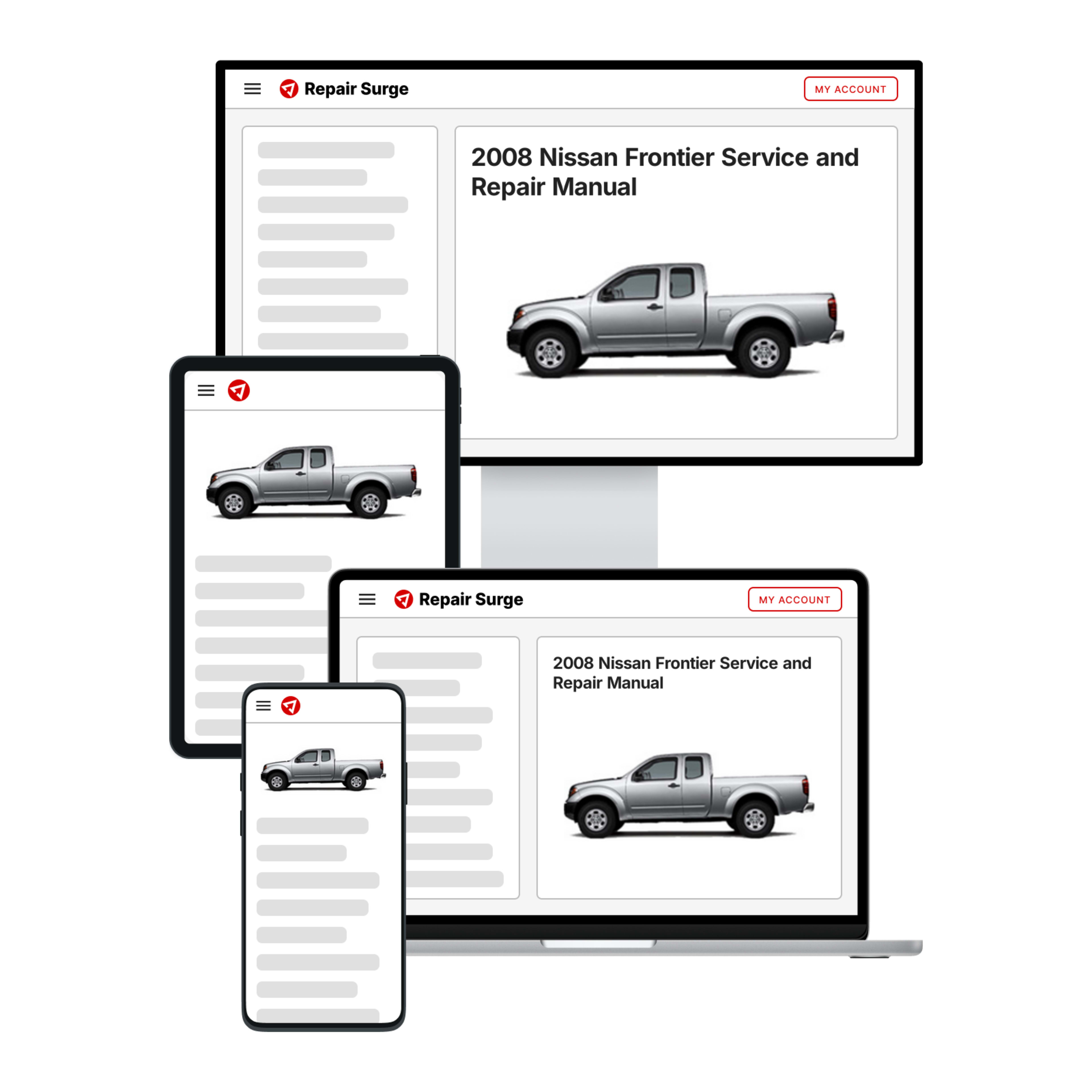 2008 Nissan Frontier service and repair manual hero image