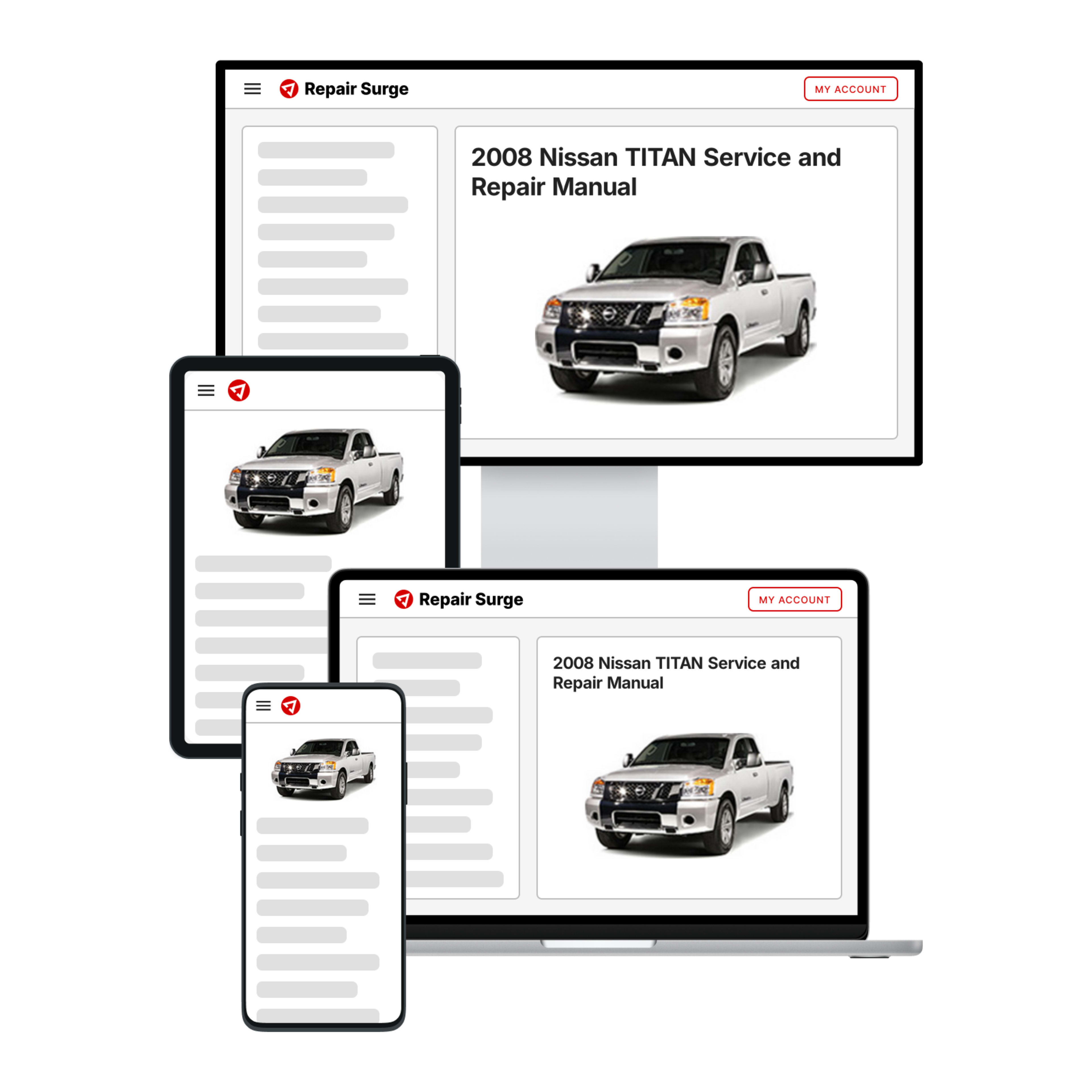 2008 Nissan TITAN service and repair manual hero image