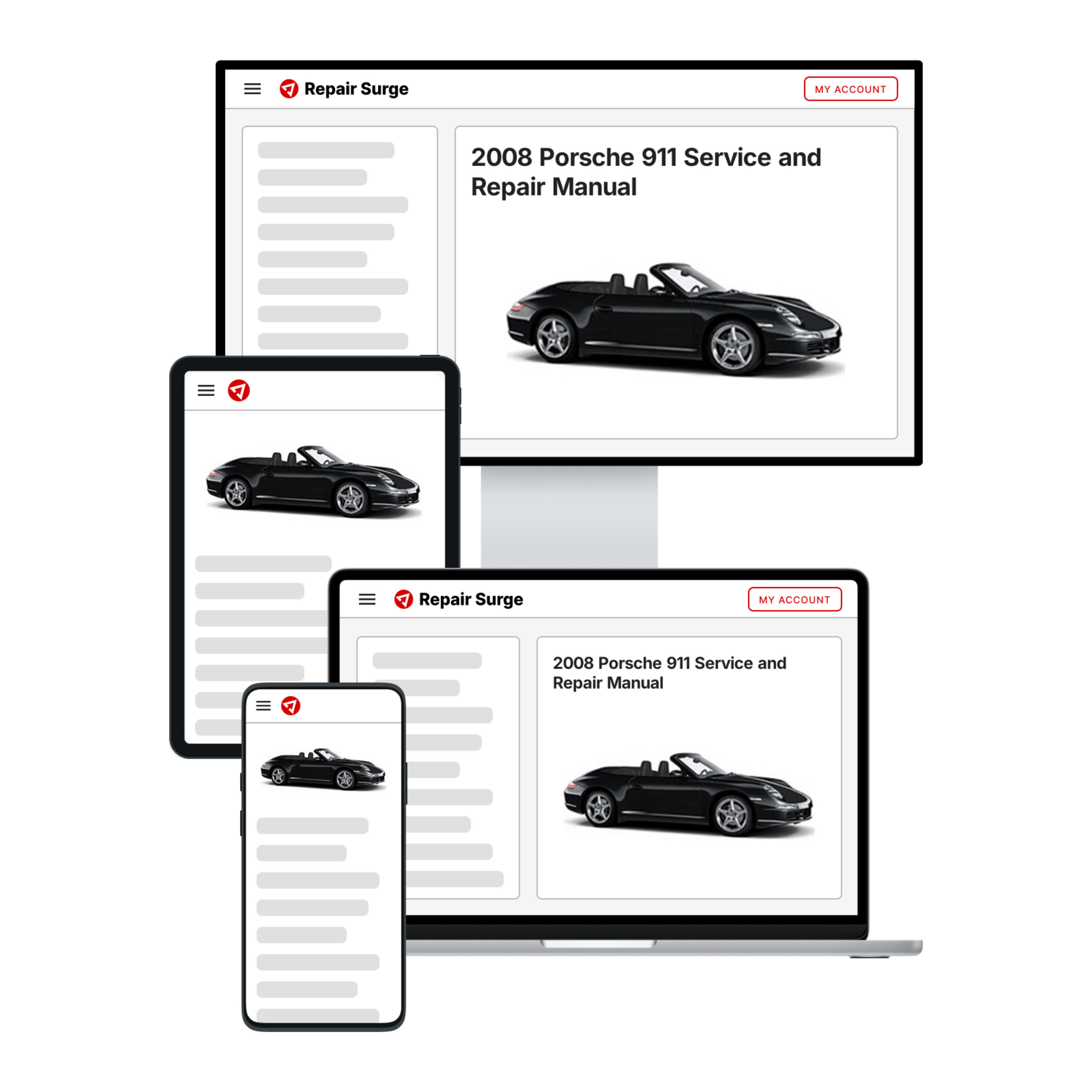 2008 Porsche 911 service and repair manual hero image