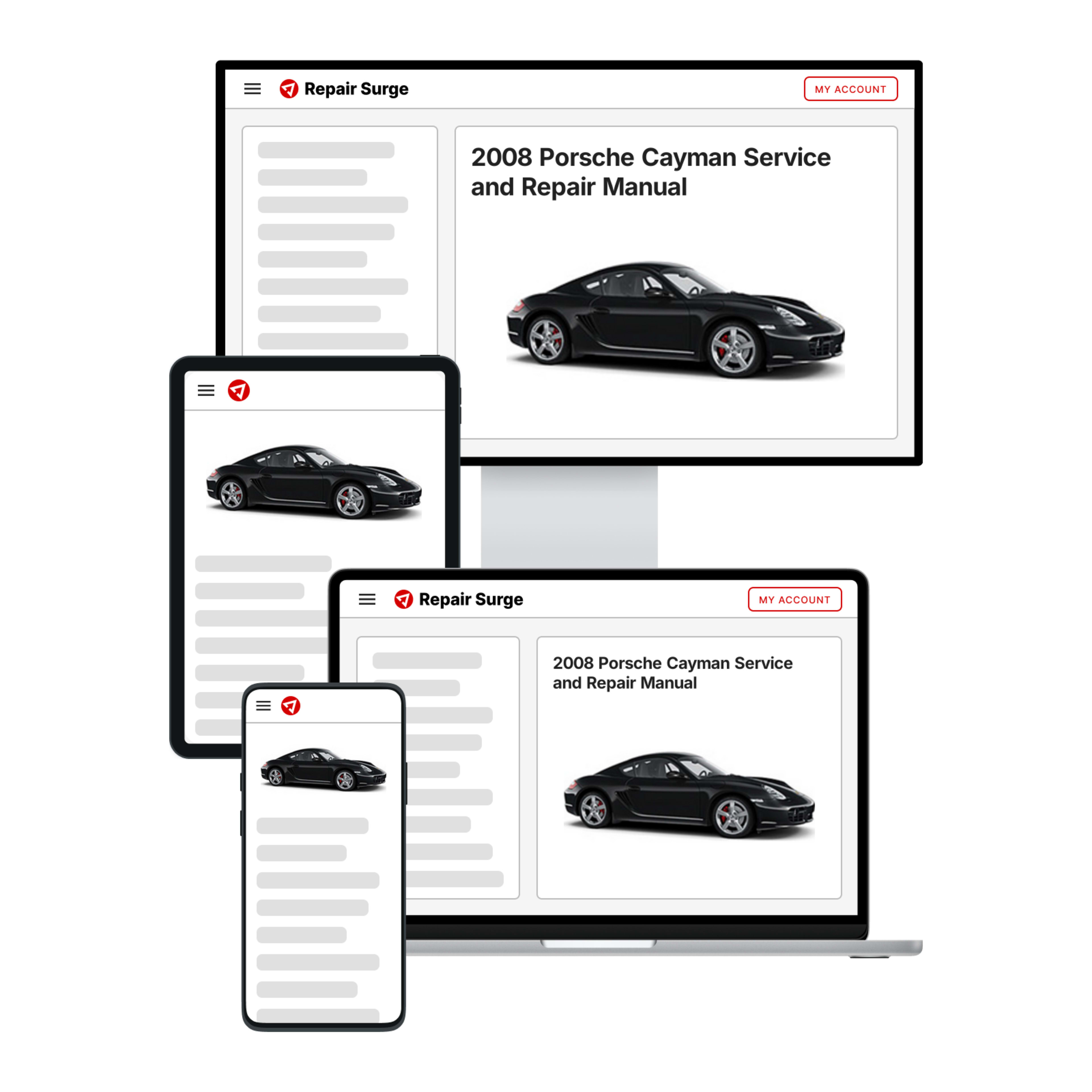 2008 Porsche Cayman service and repair manual hero image
