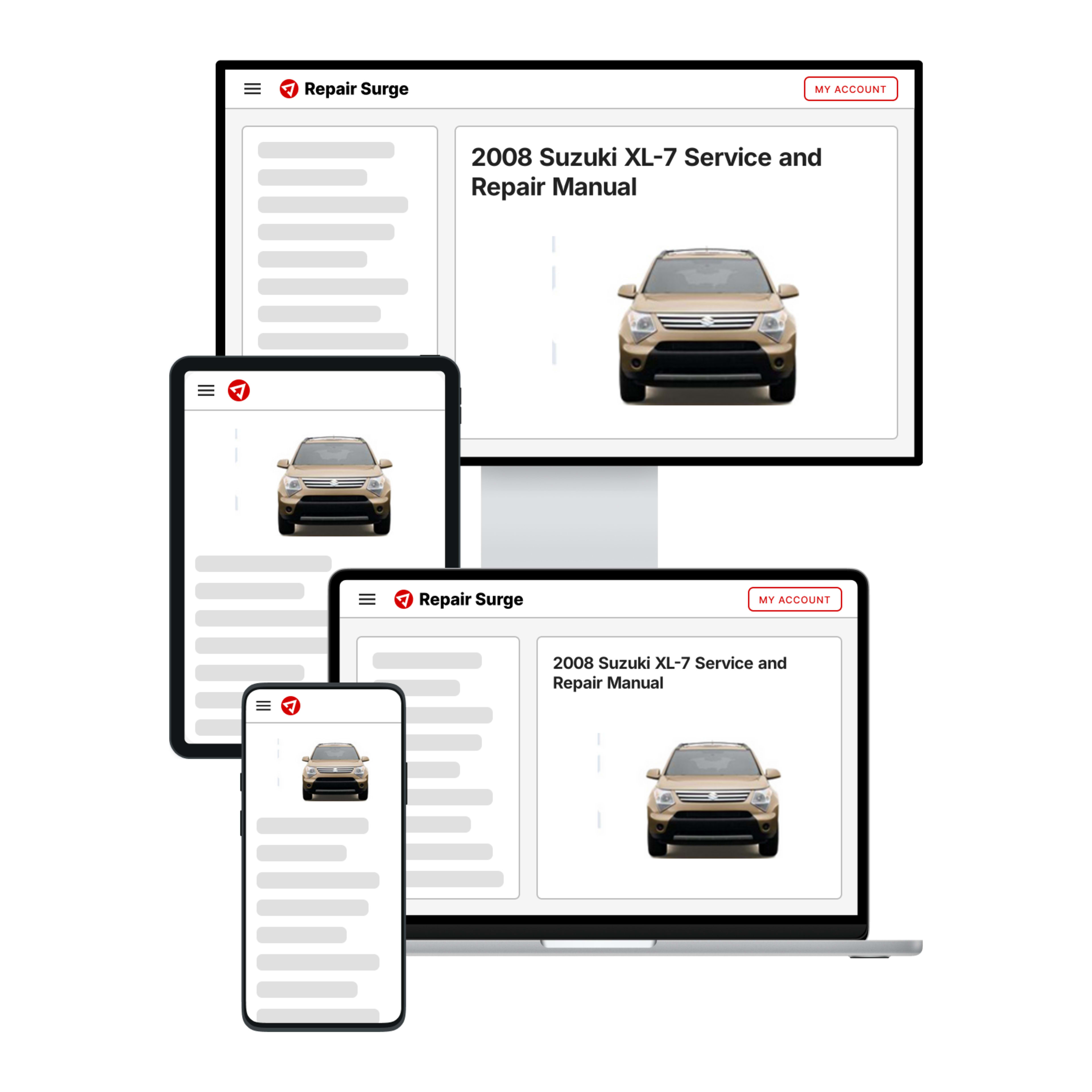 2008 Suzuki XL-7 service and repair manual hero image