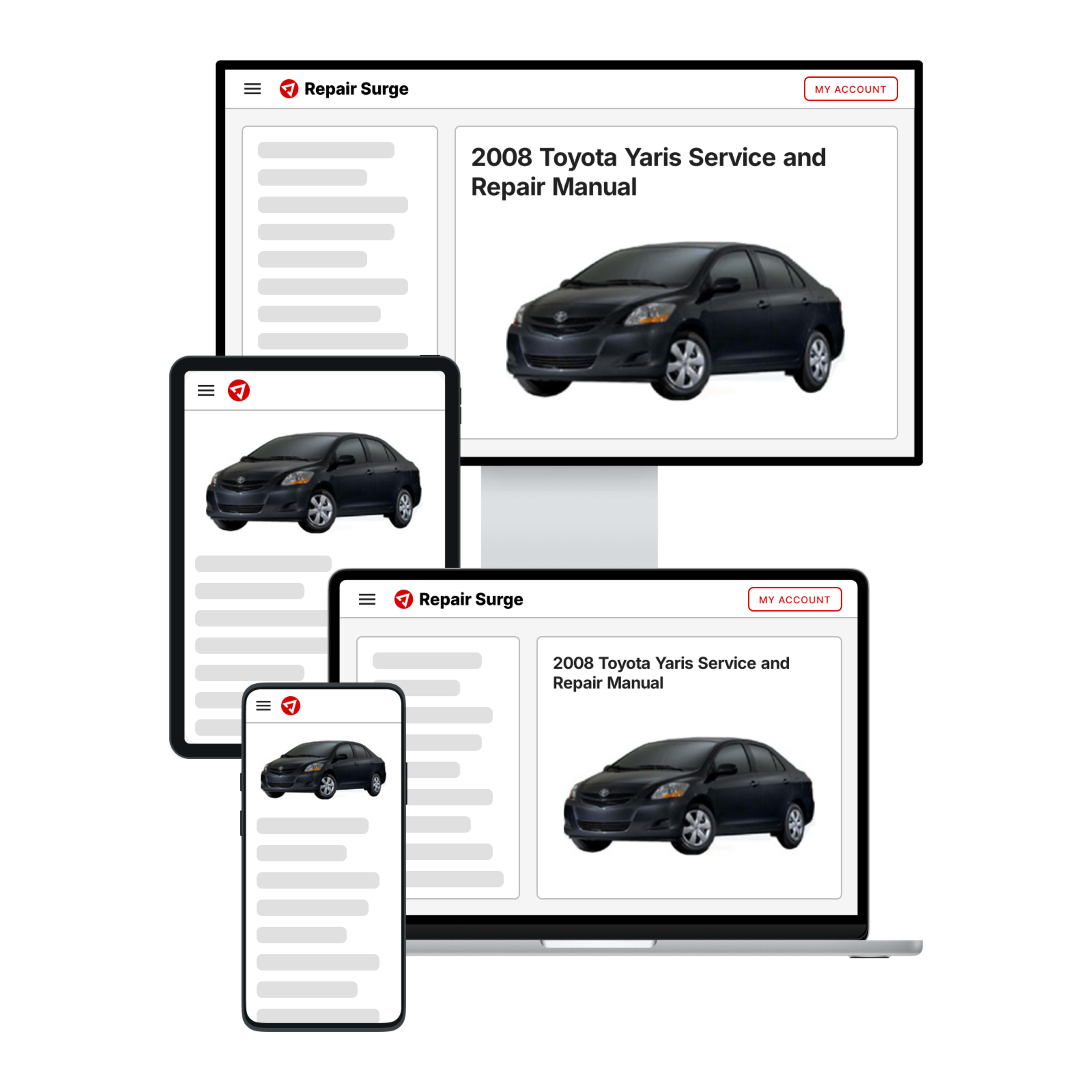 2008 Toyota Yaris service and repair manual hero image