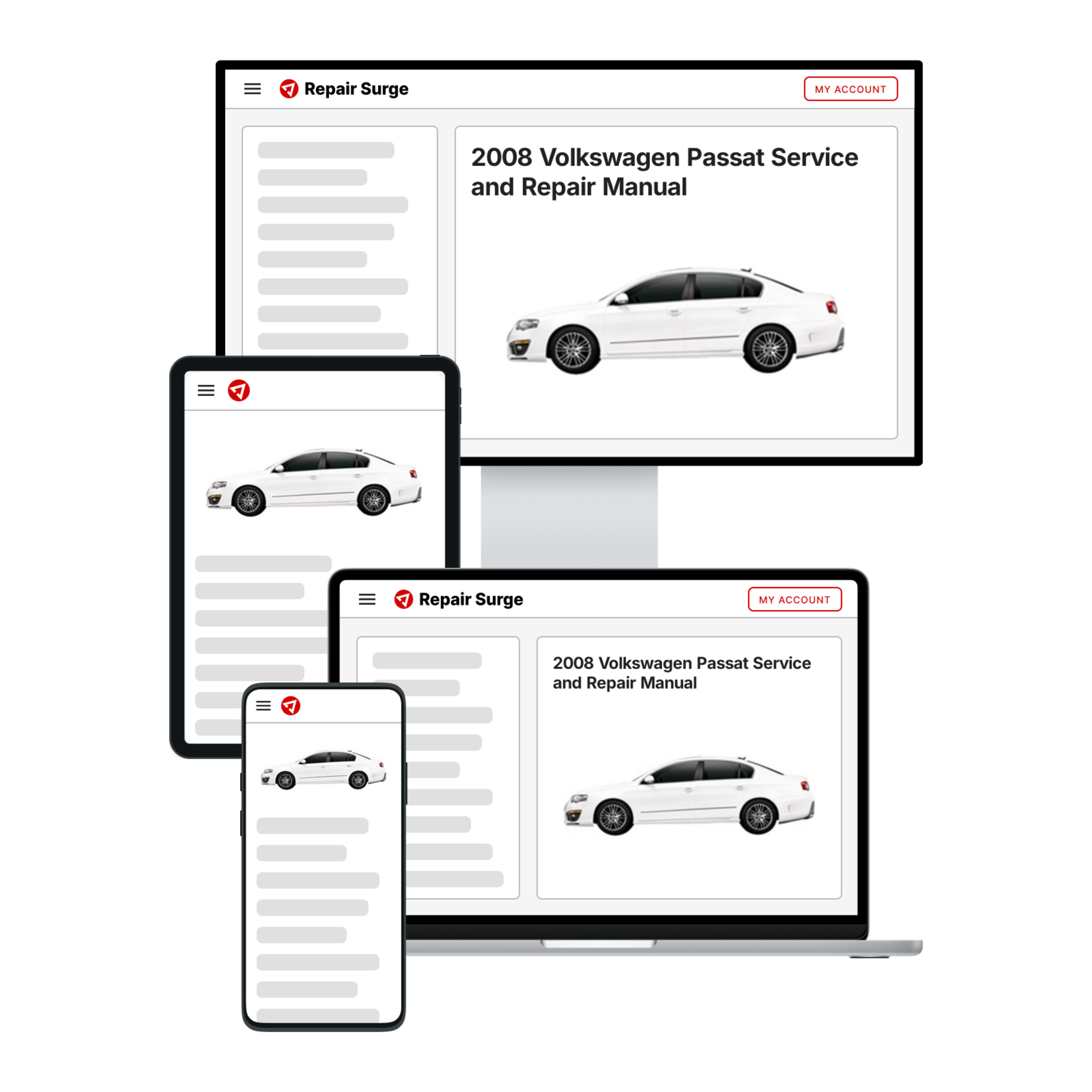 2008 Volkswagen Passat service and repair manual hero image