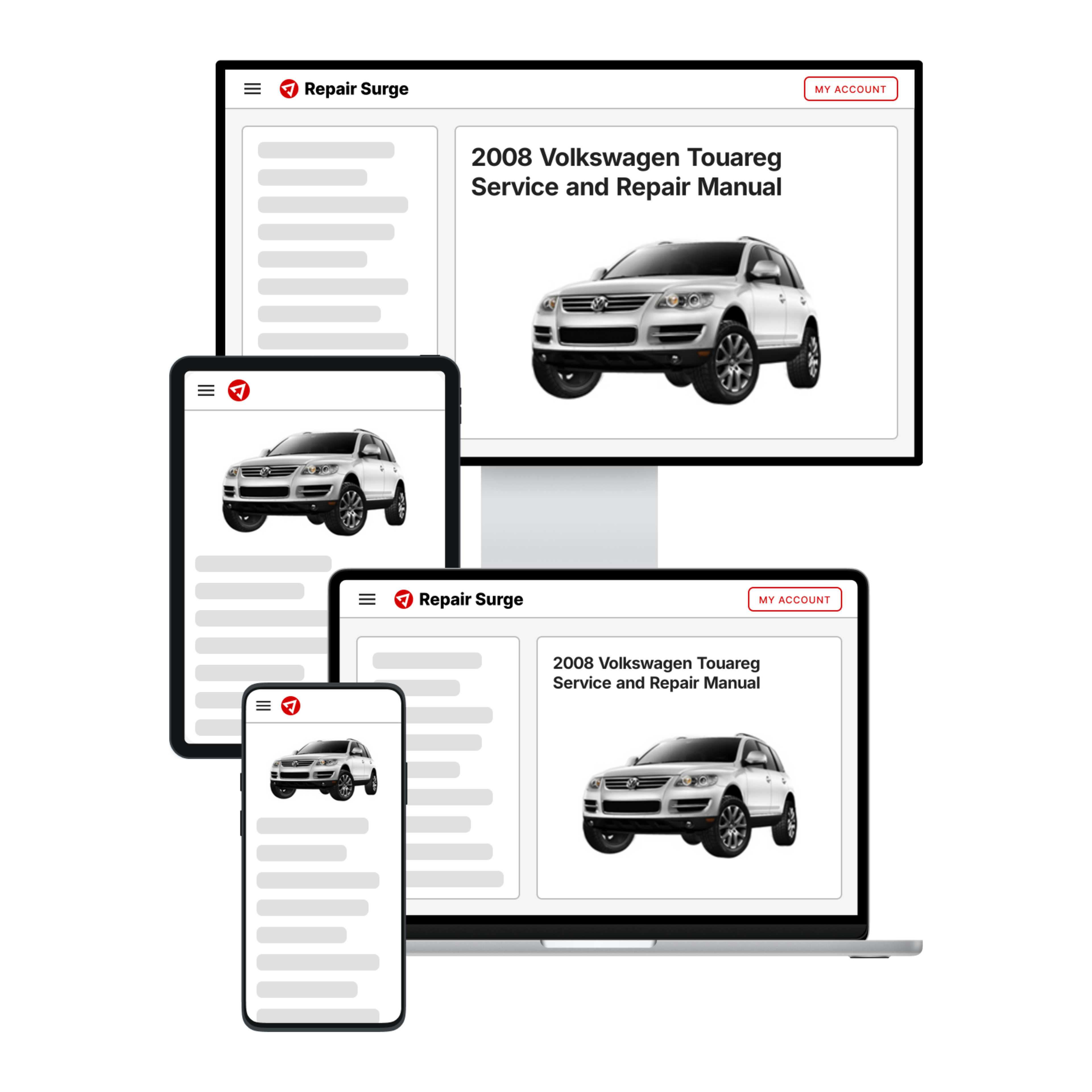 2008 Volkswagen Touareg service and repair manual hero image