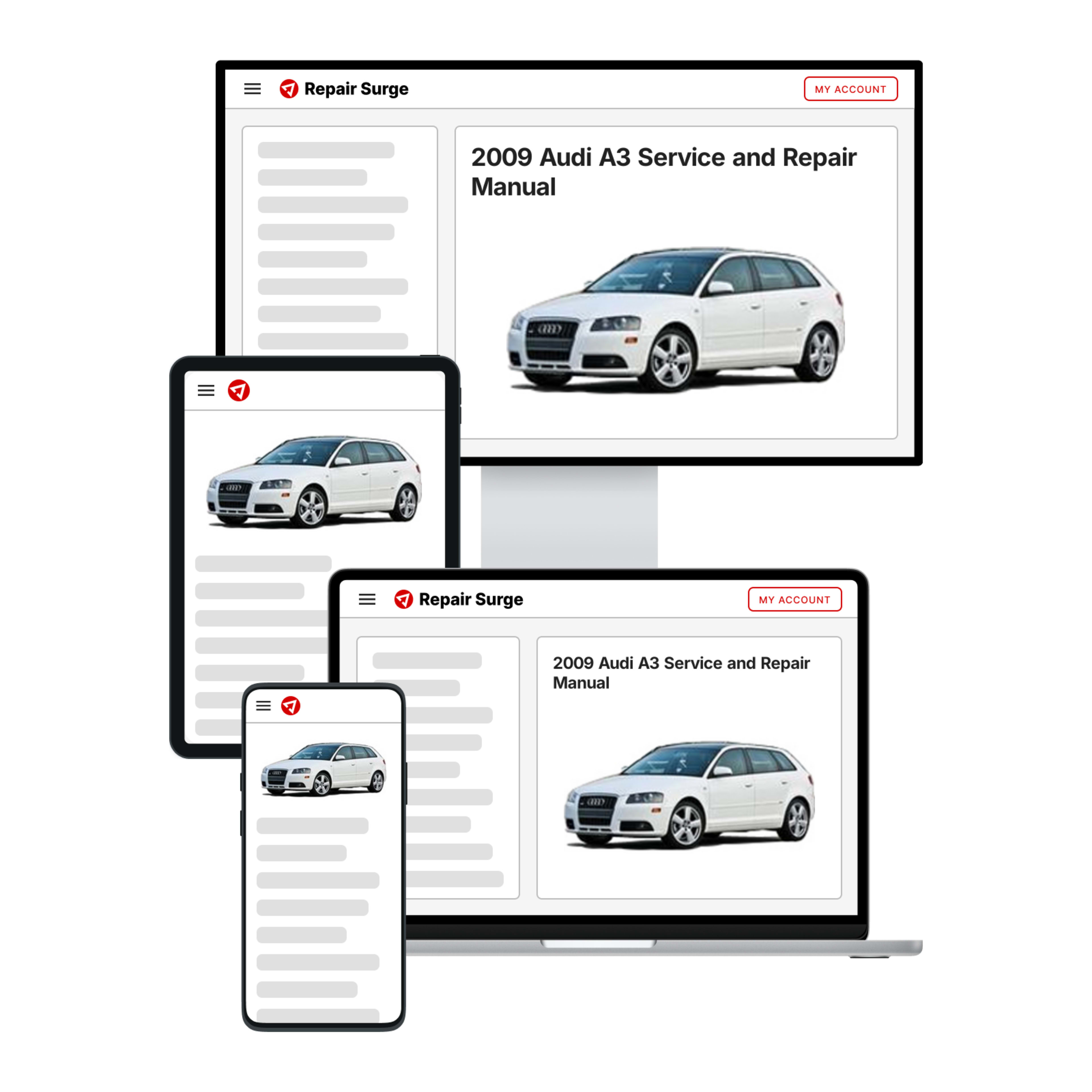 2009 Audi A3 service and repair manual hero image