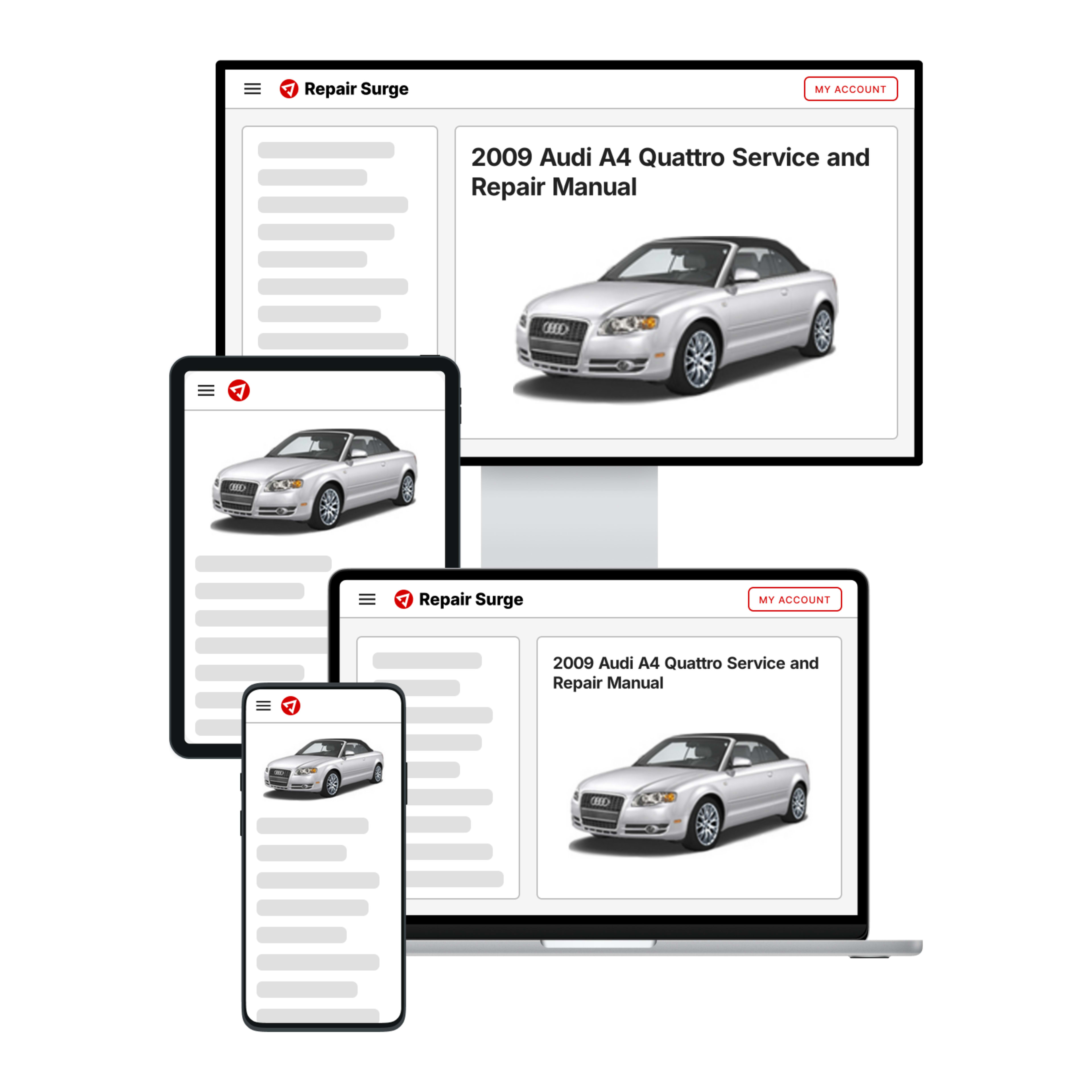 2009 Audi A4 Quattro service and repair manual hero image