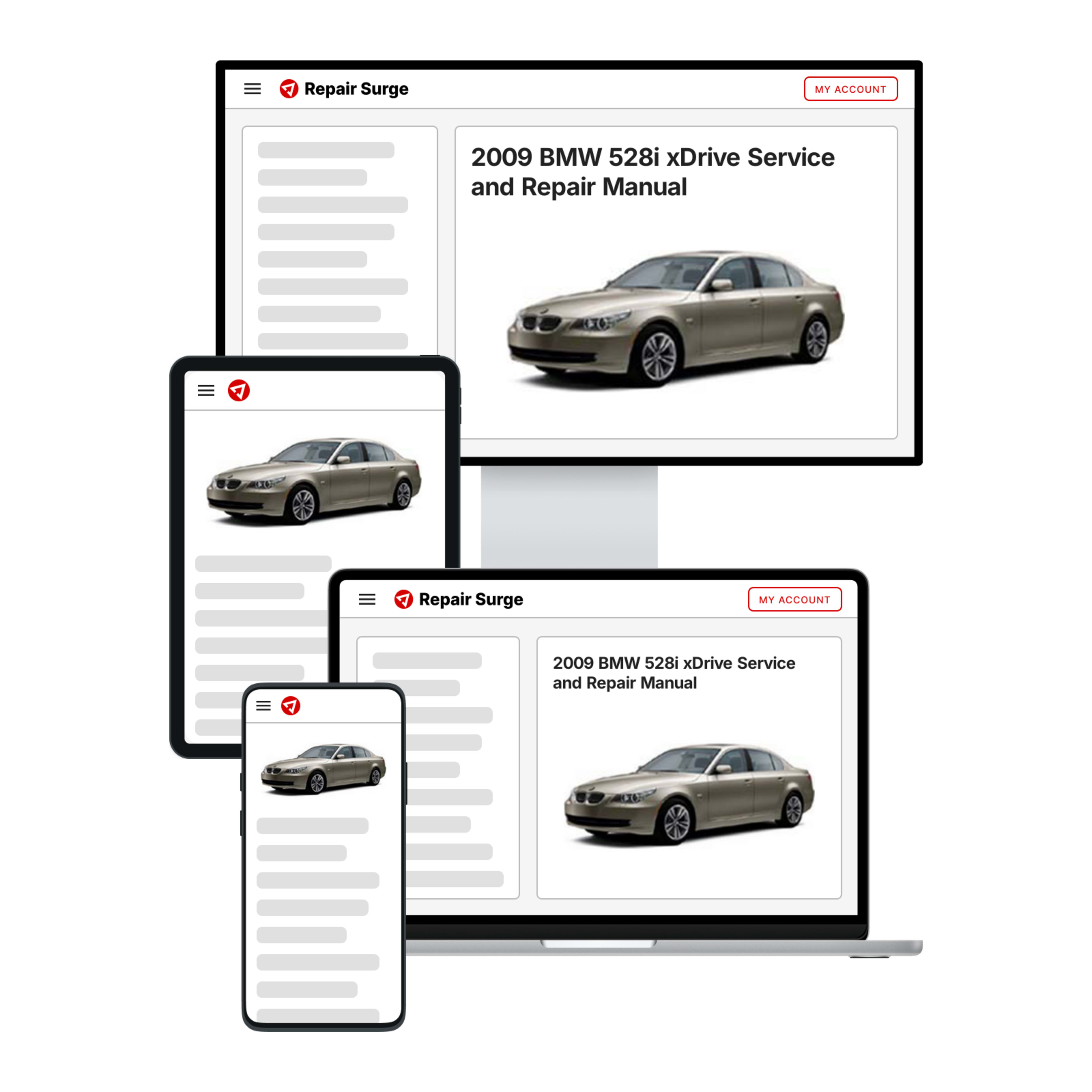2009 BMW 528i xDrive service and repair manual hero image