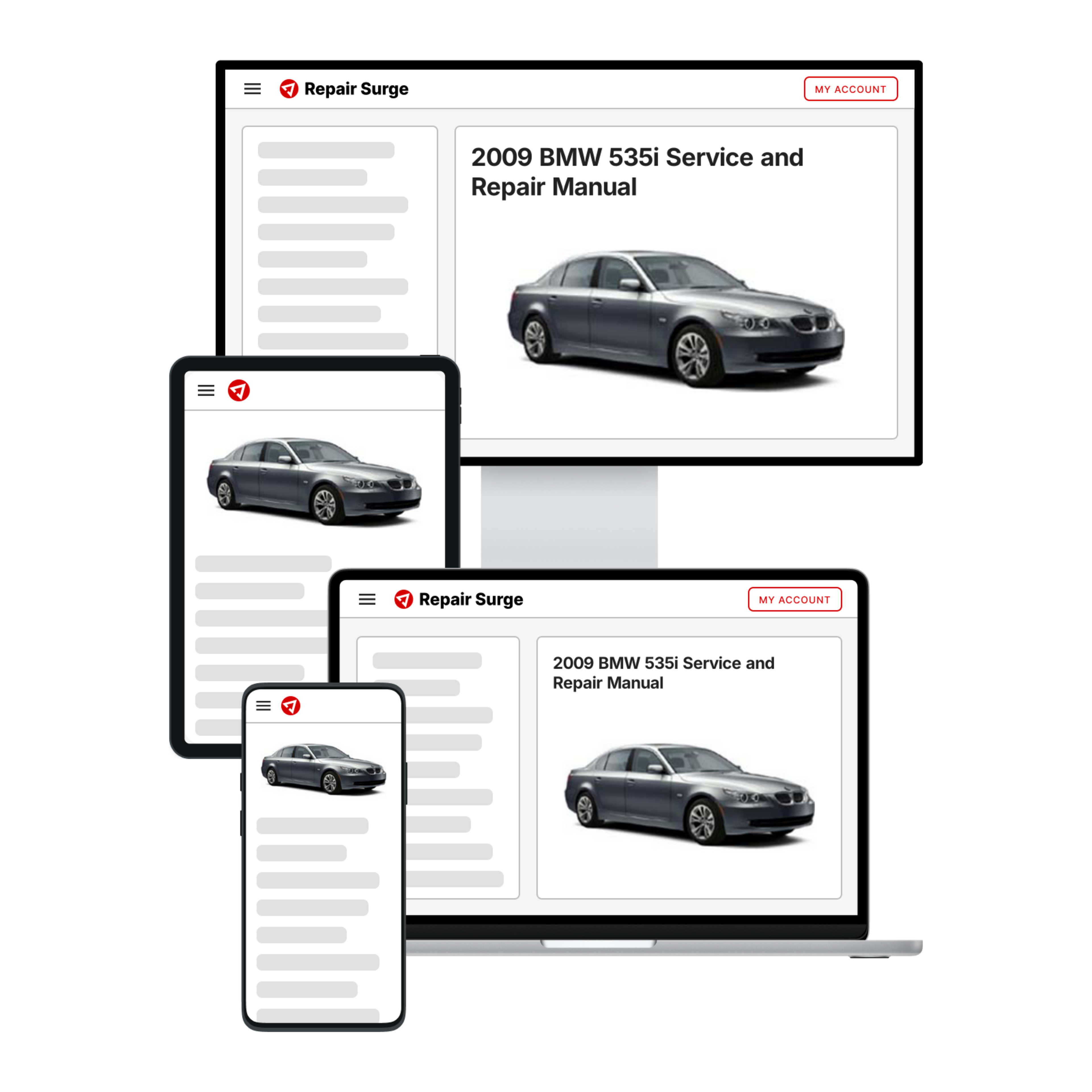 2009 BMW 535i service and repair manual hero image