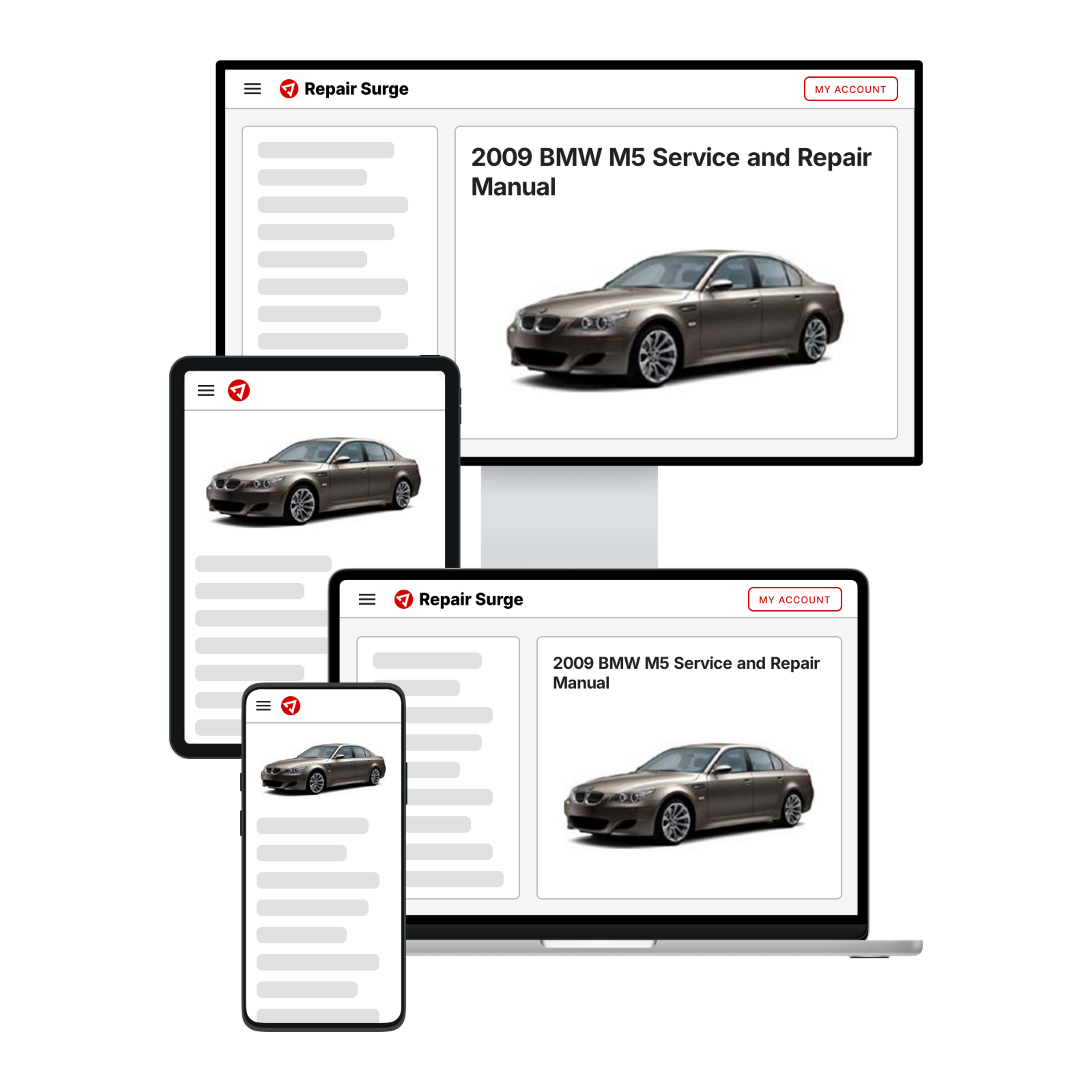 2009 BMW M5 service and repair manual hero image