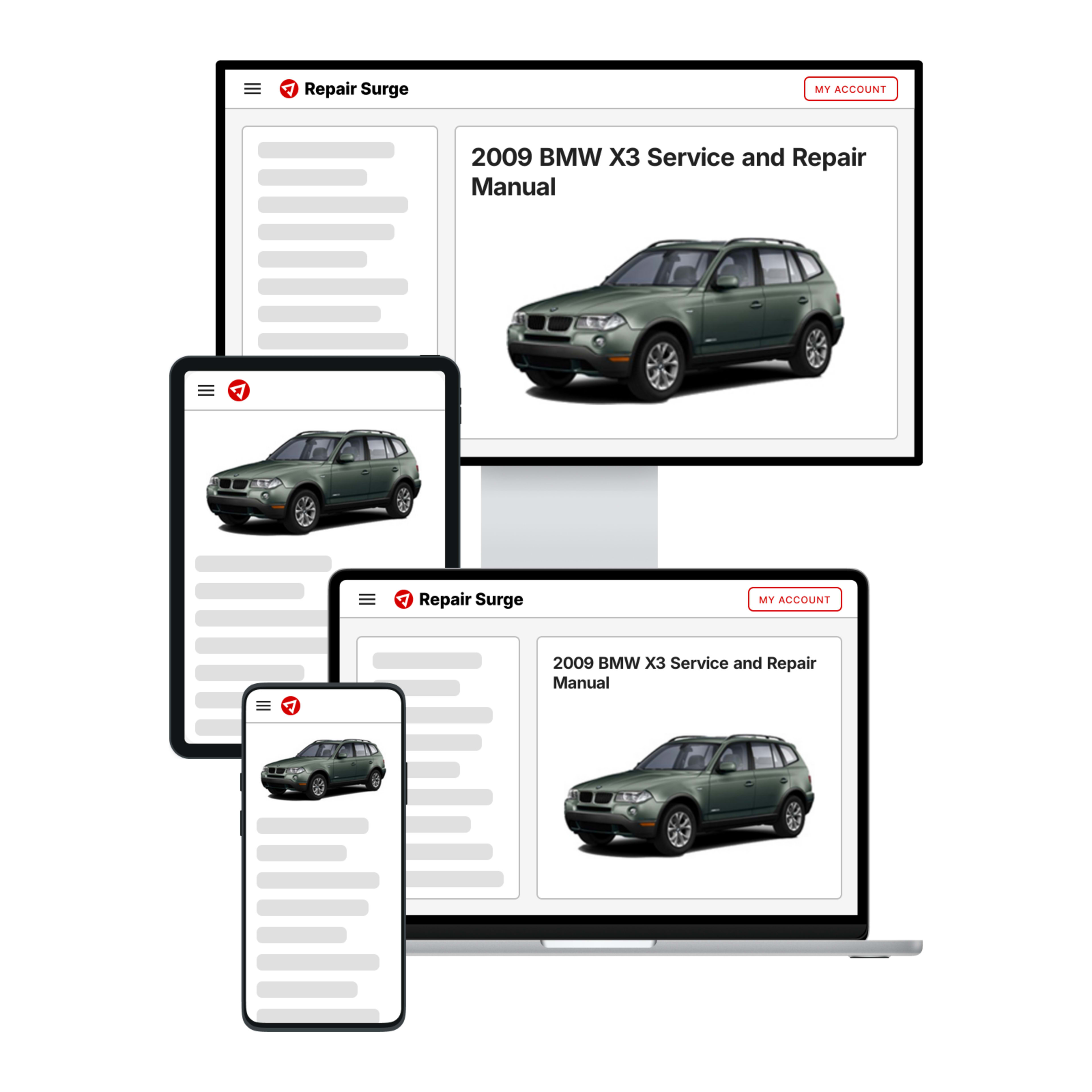 2009 BMW X3 service and repair manual hero image
