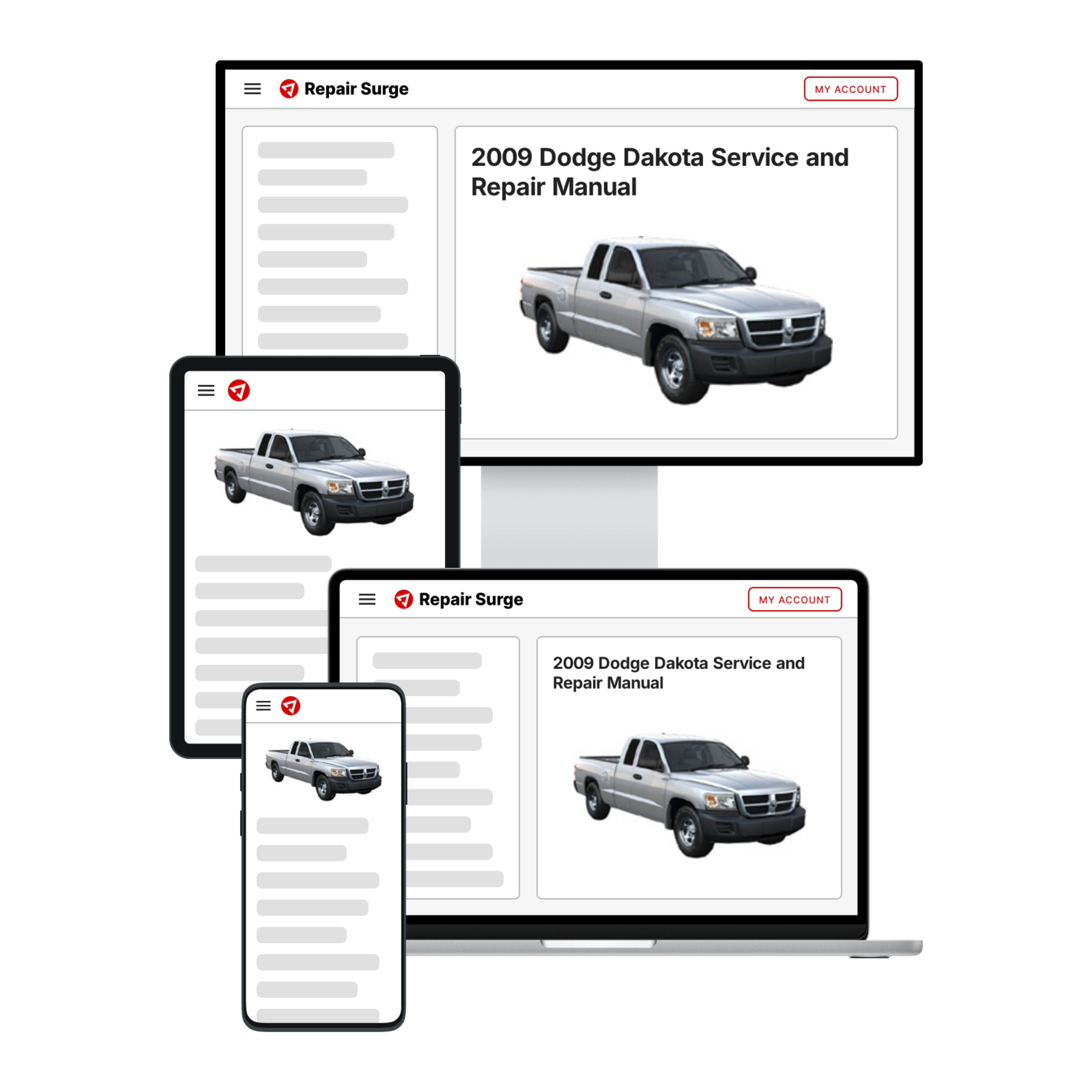 2009 Dodge Dakota service and repair manual hero image