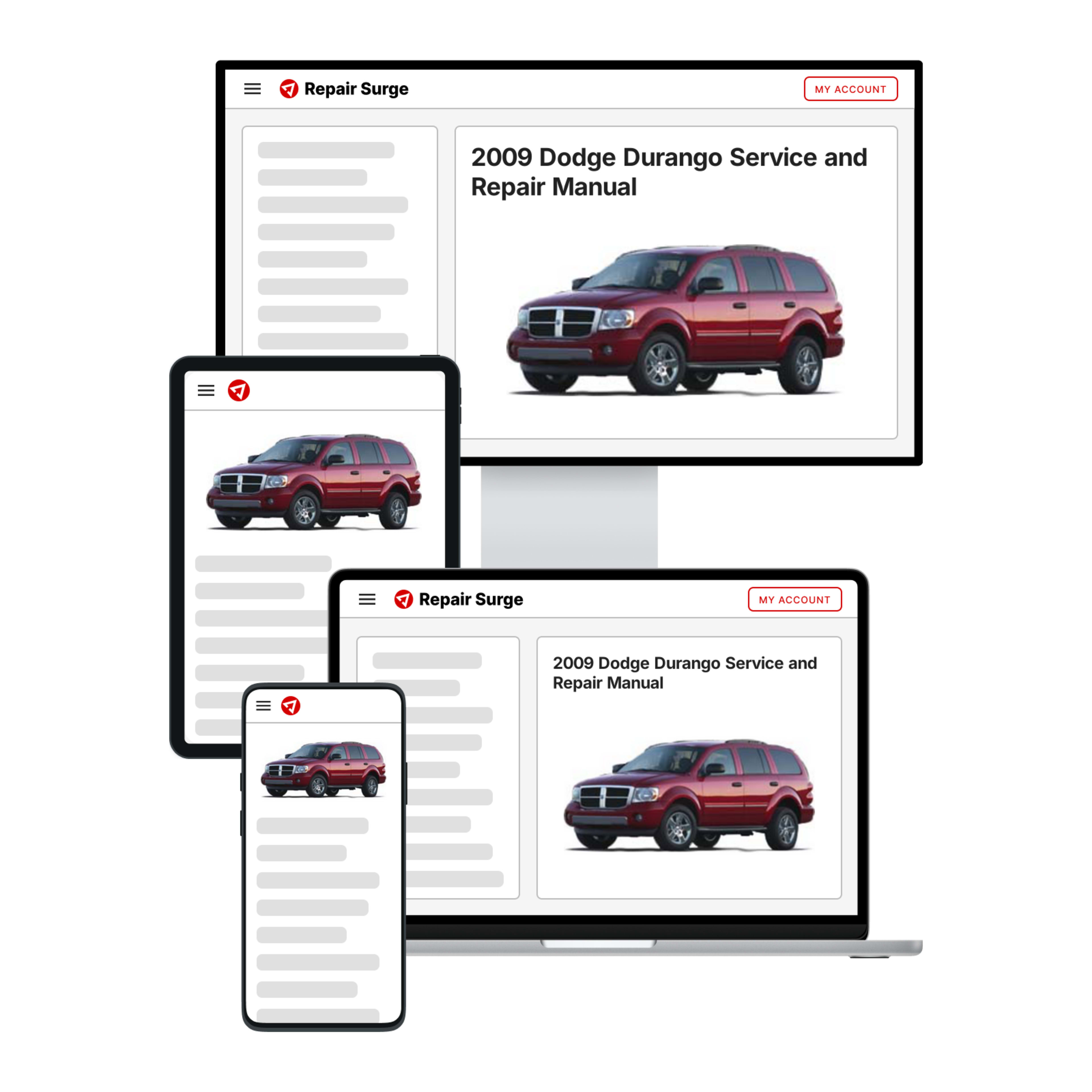 2009 Dodge Durango service and repair manual hero image