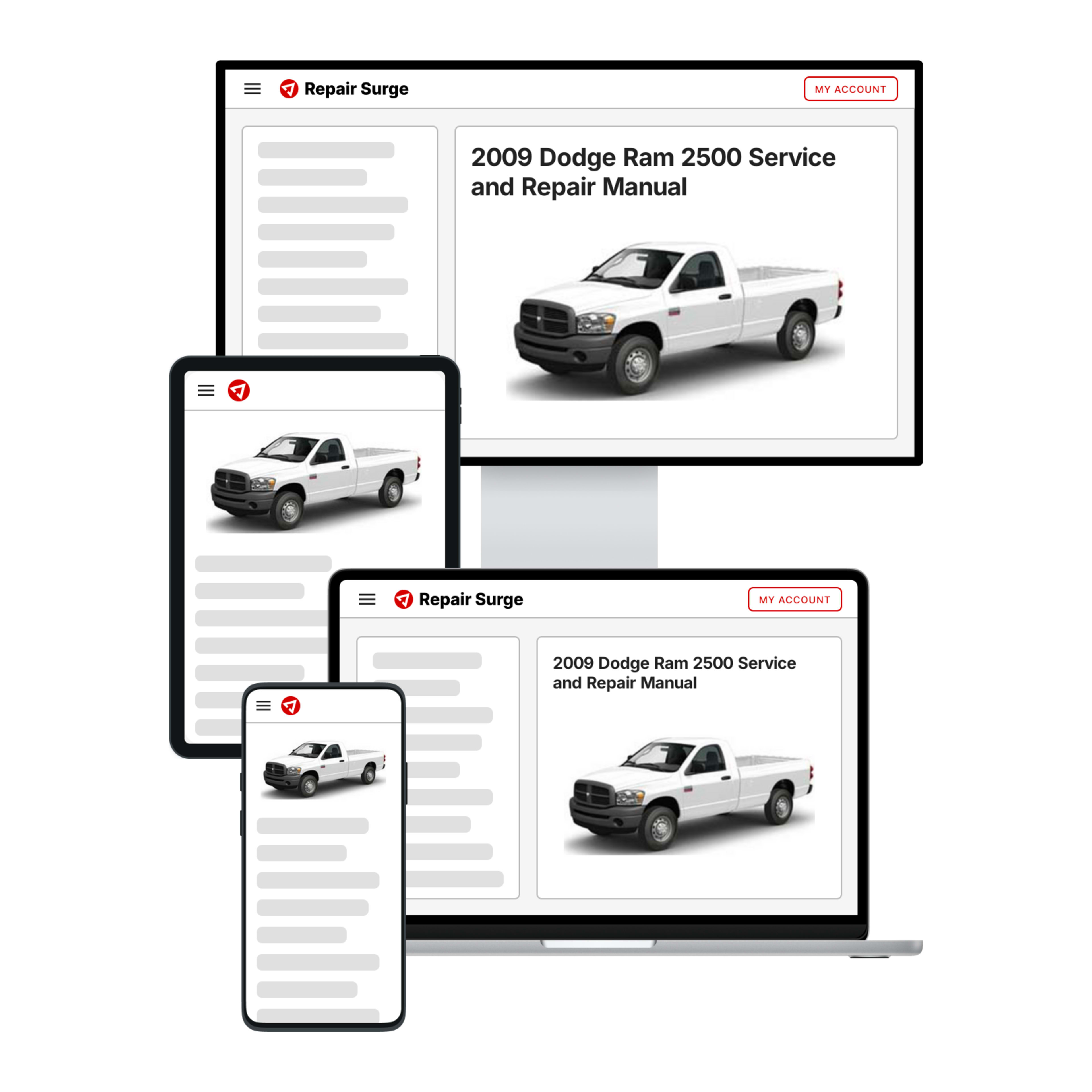 2009 Dodge Ram 2500 service and repair manual hero image