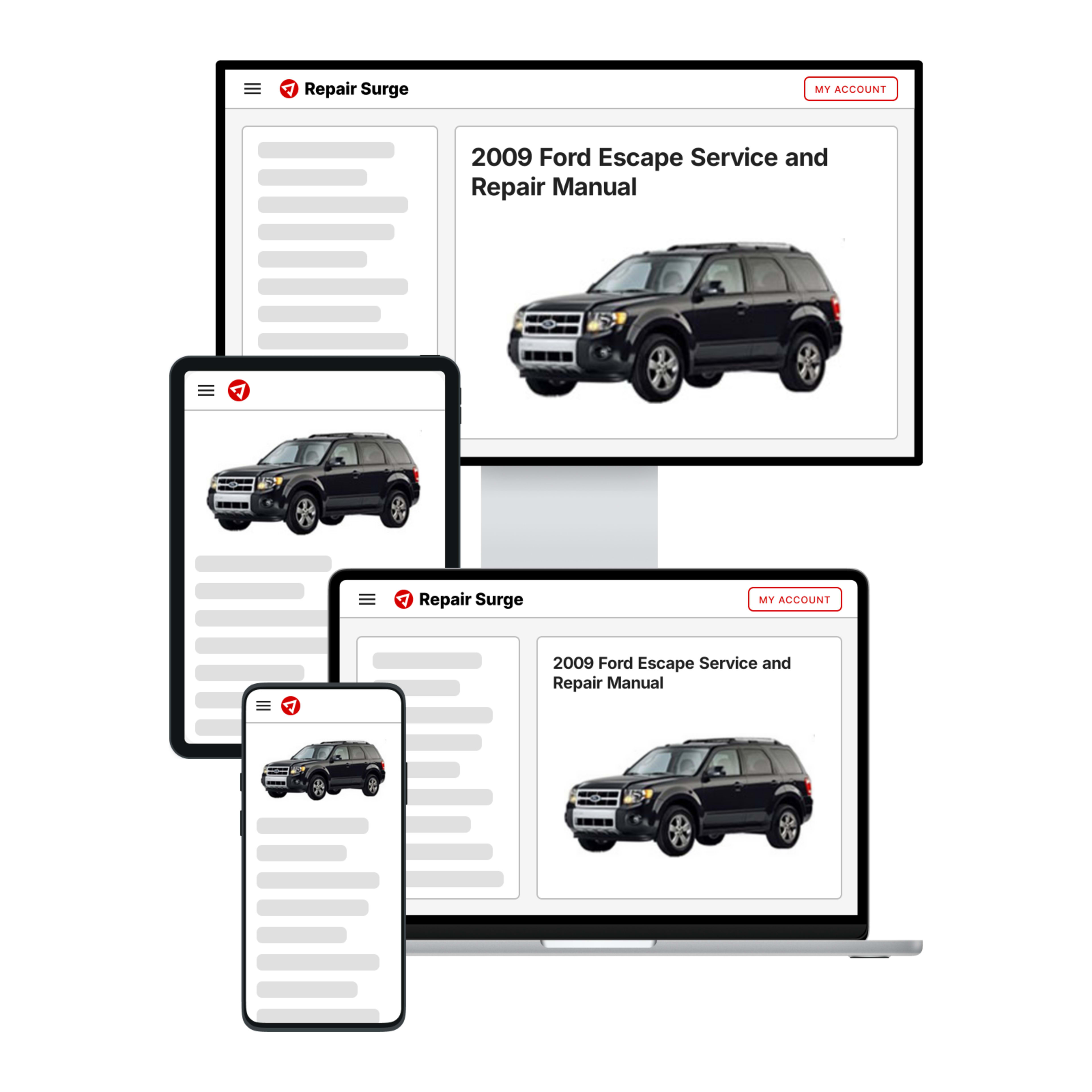 2009 Ford Escape service and repair manual hero image