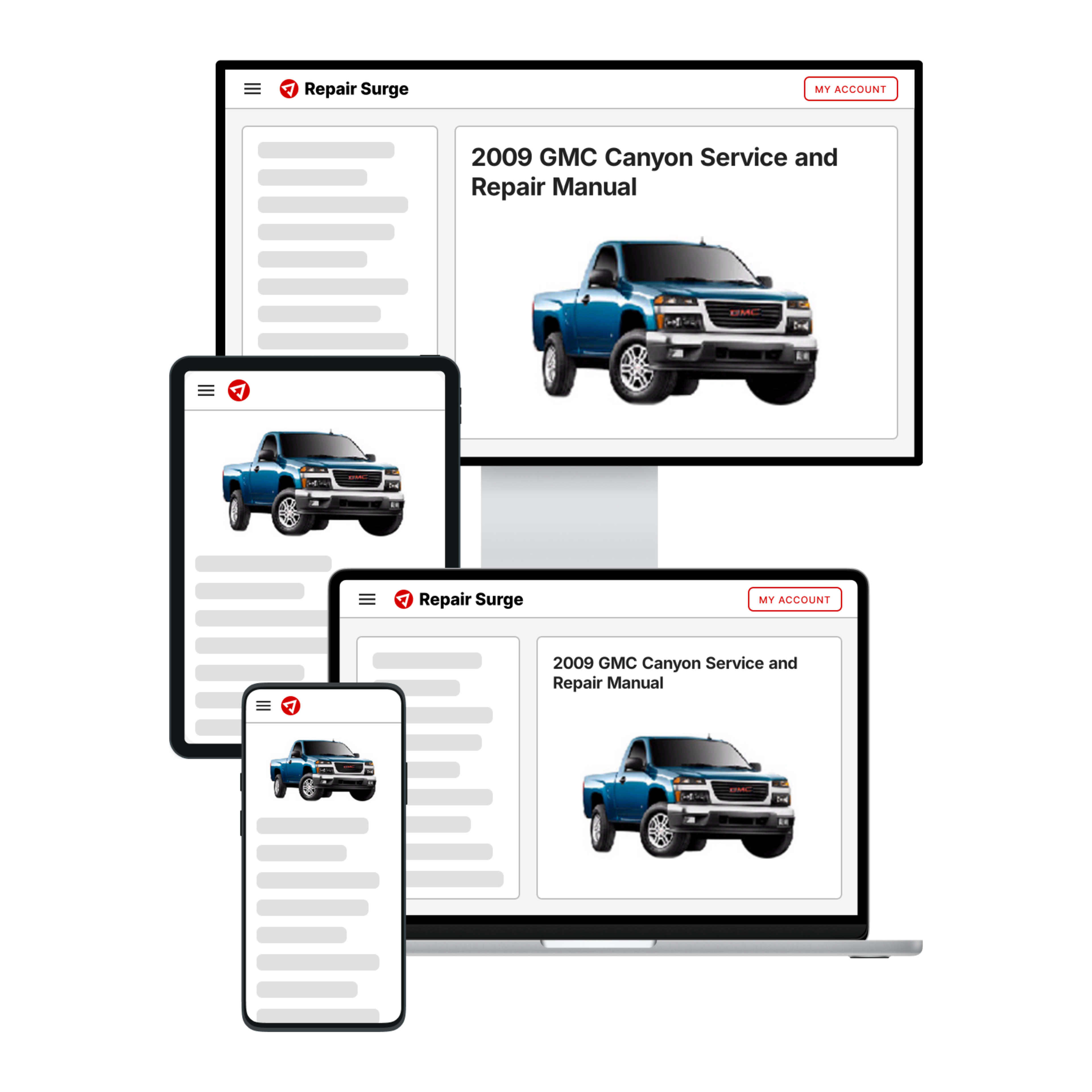 2009 GMC Canyon service and repair manual hero image