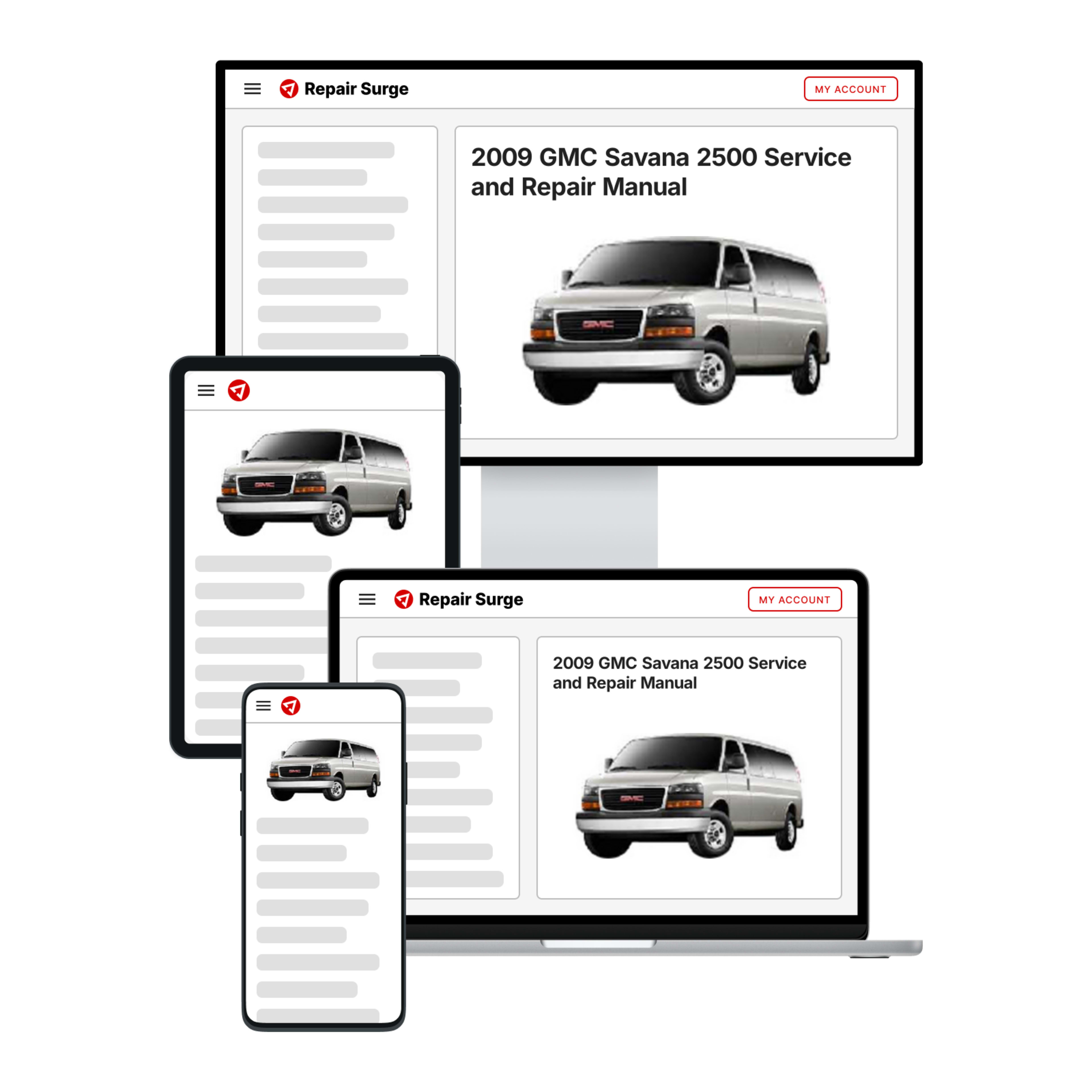 2009 GMC Savana 2500 service and repair manual hero image