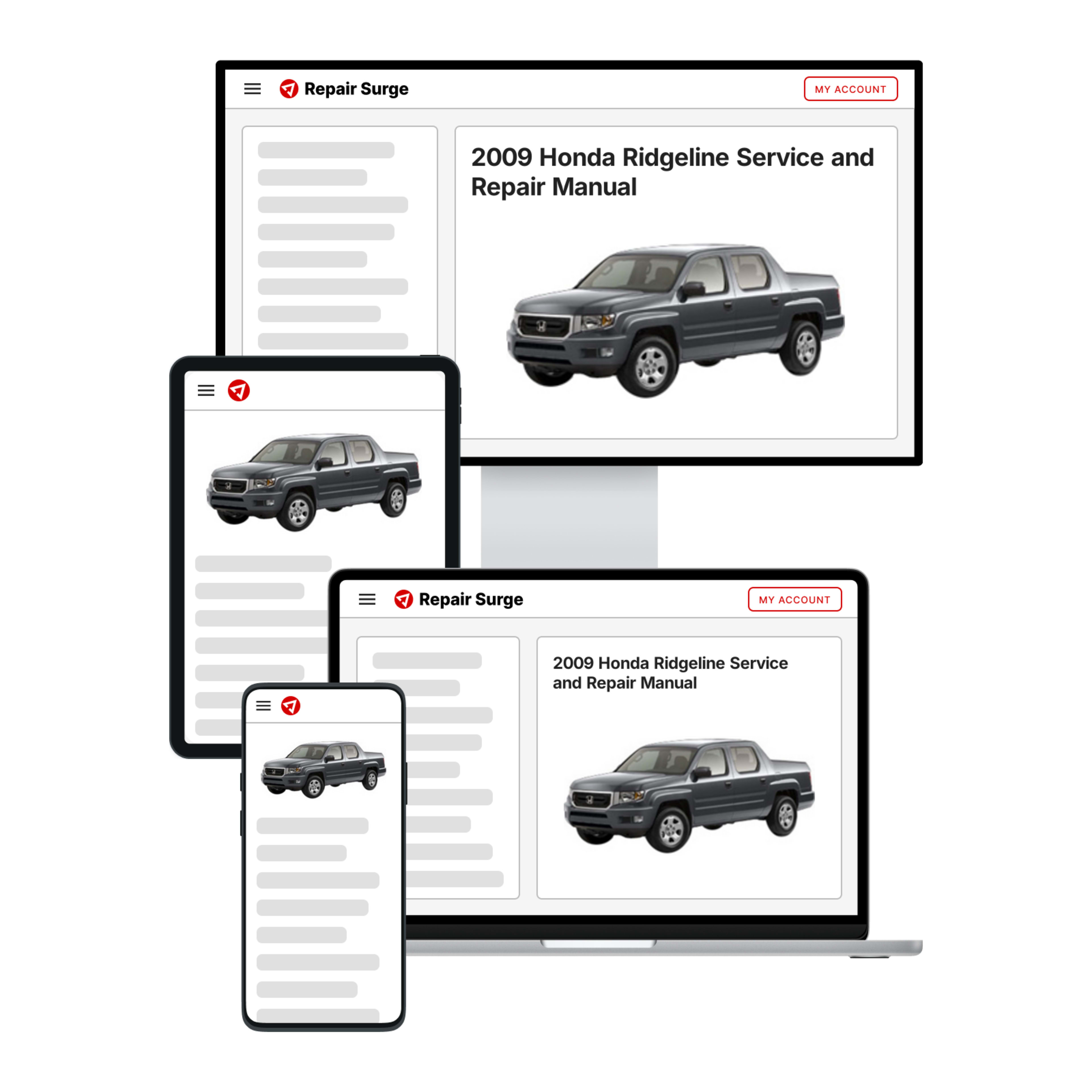 2009 Honda Ridgeline service and repair manual hero image
