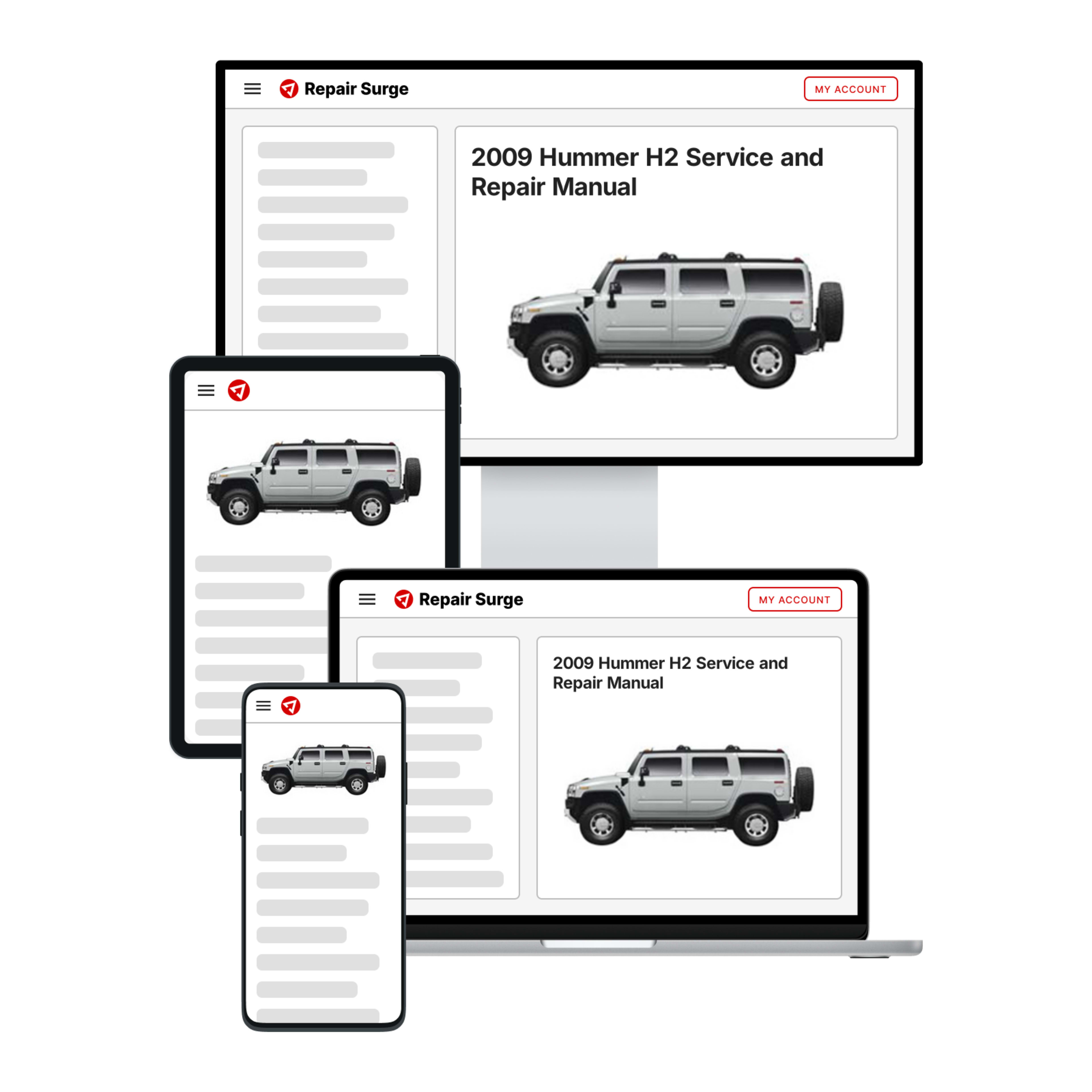 2009 Hummer H2 service and repair manual hero image