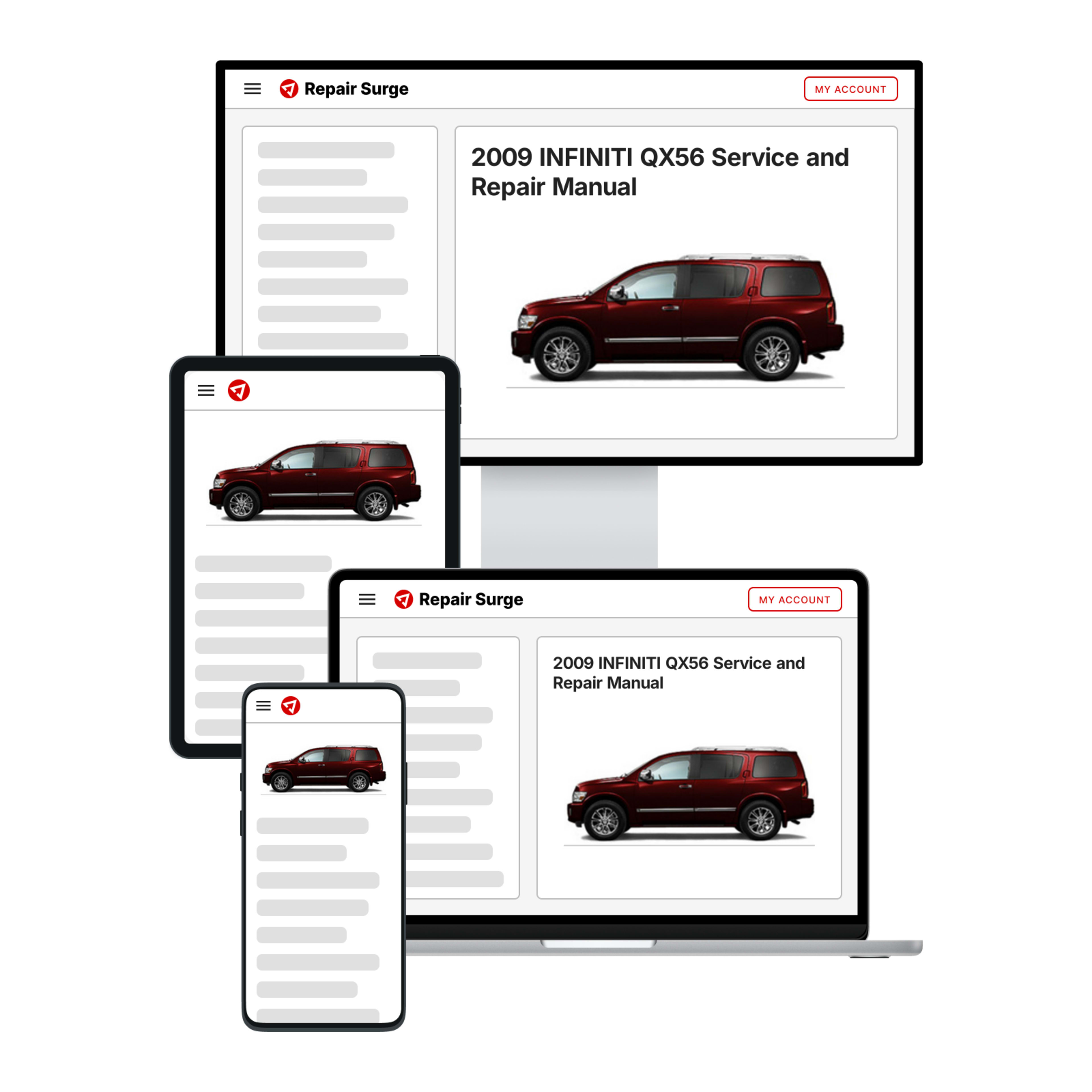 2009 INFINITI QX56 service and repair manual hero image