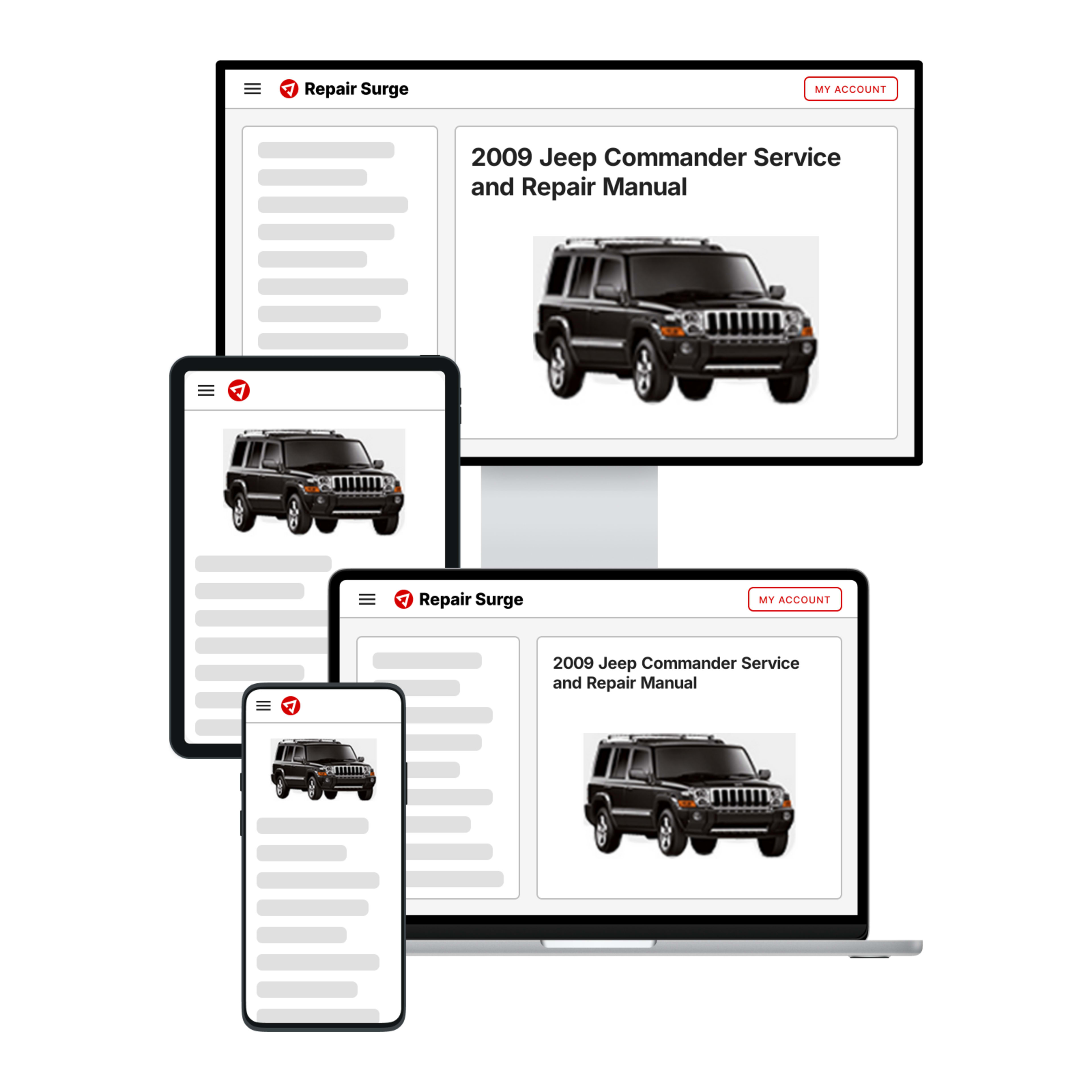 2009 Jeep Commander service and repair manual hero image