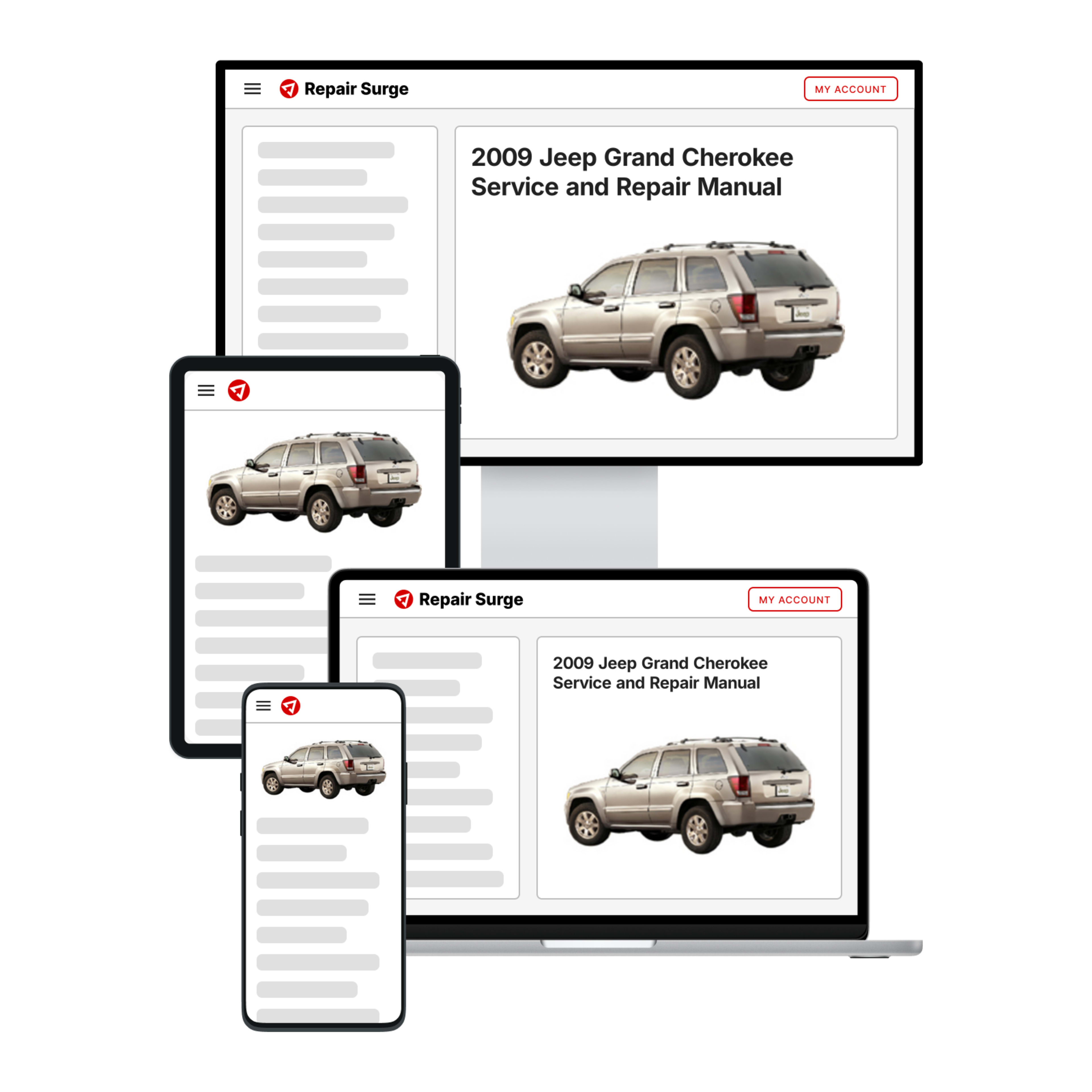 2009 Jeep Grand Cherokee service and repair manual hero image