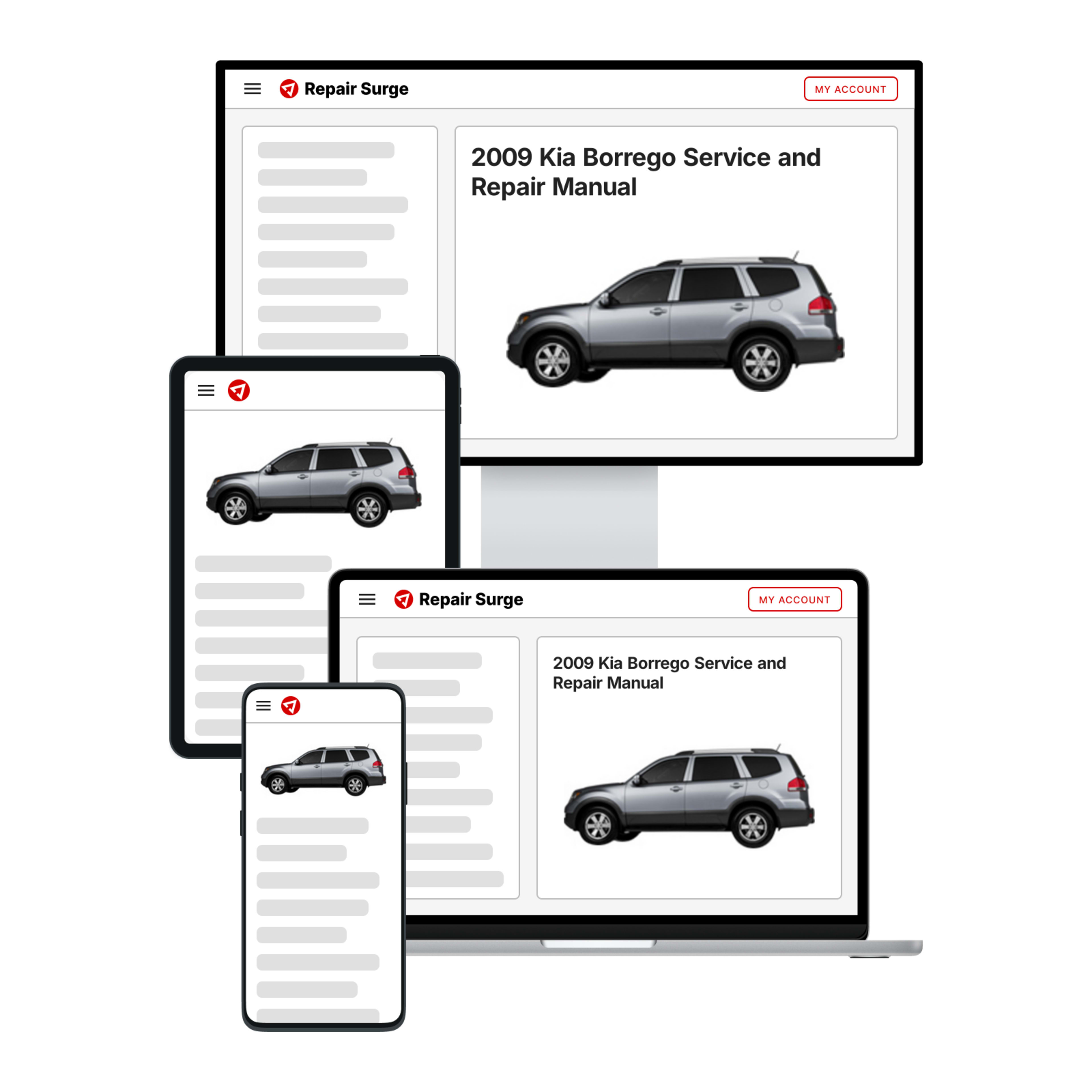2009 Kia Borrego service and repair manual hero image