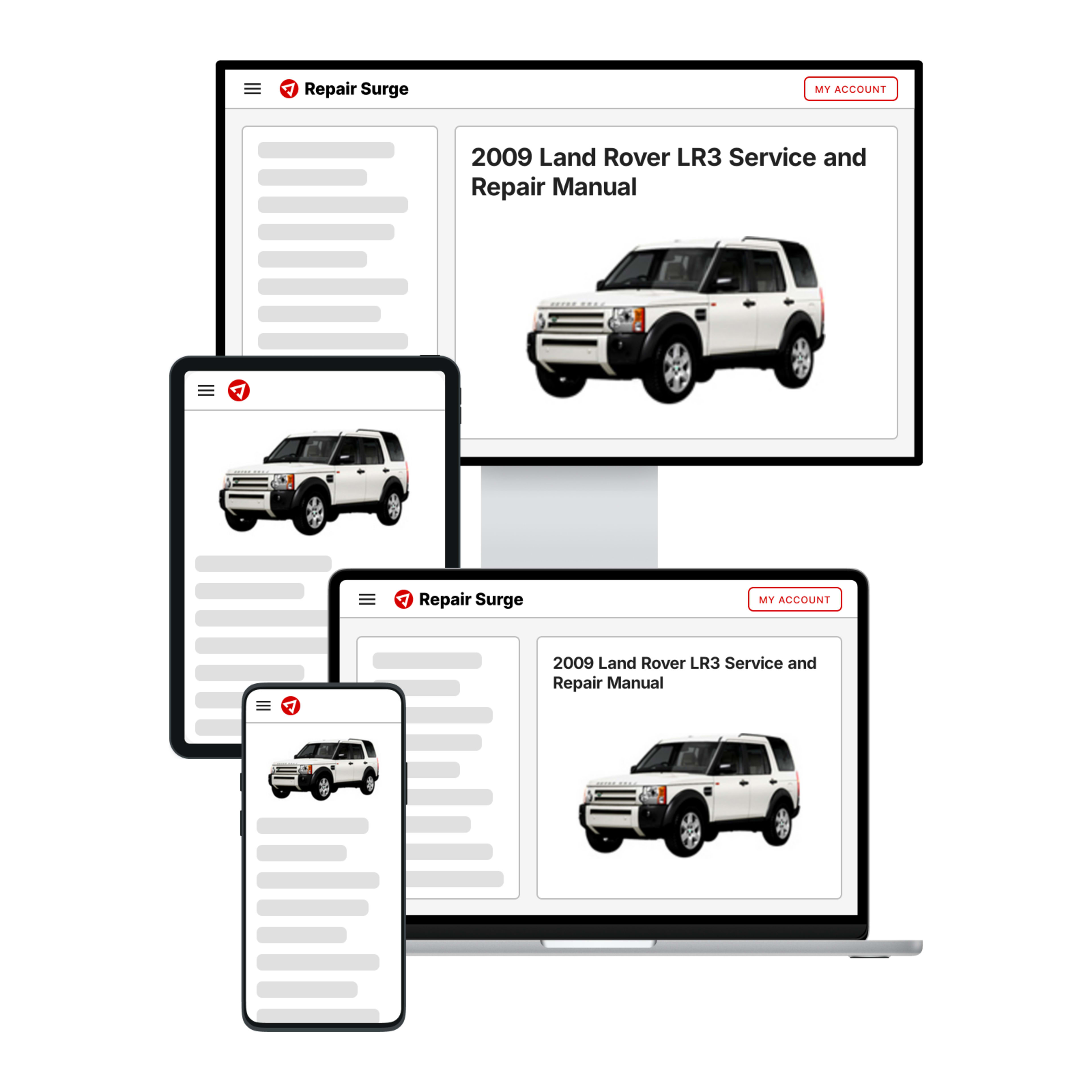 2009 Land Rover LR3 service and repair manual hero image