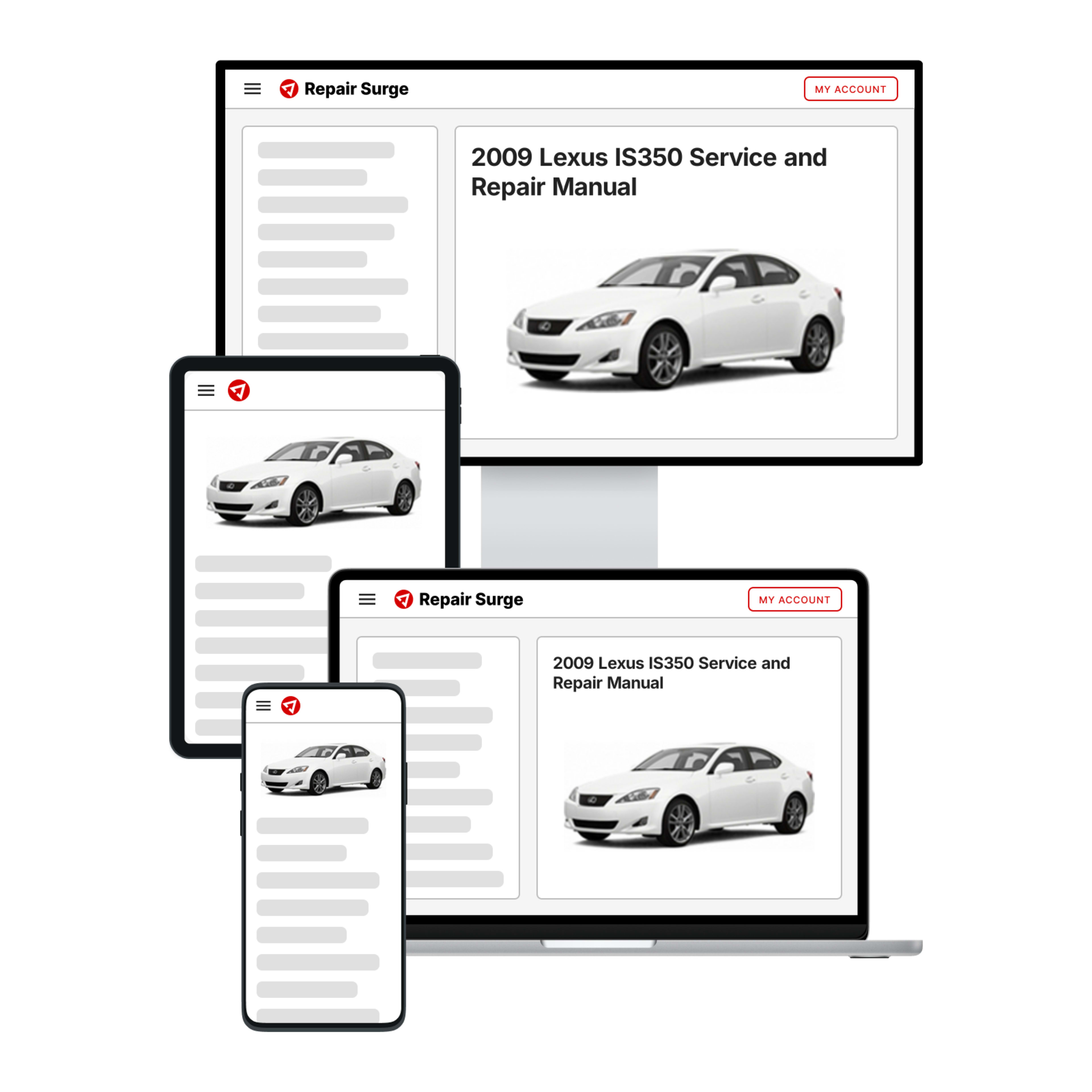 2009 Lexus IS350 service and repair manual hero image